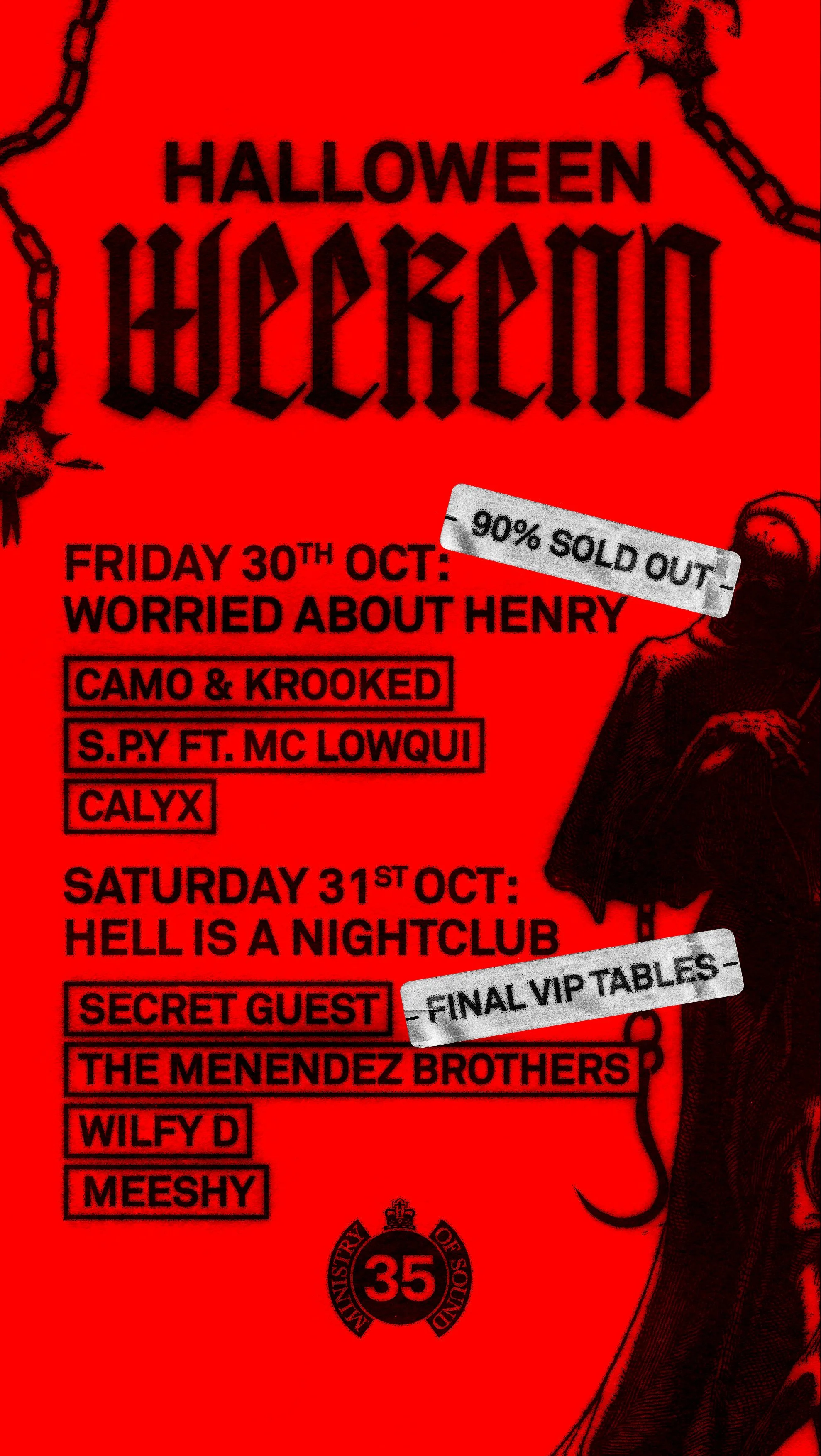 MINISTRY OF SOUND UNLEASHES TWO NIGHTS OF HALLOWEEN CLUBBING IN LONDON
