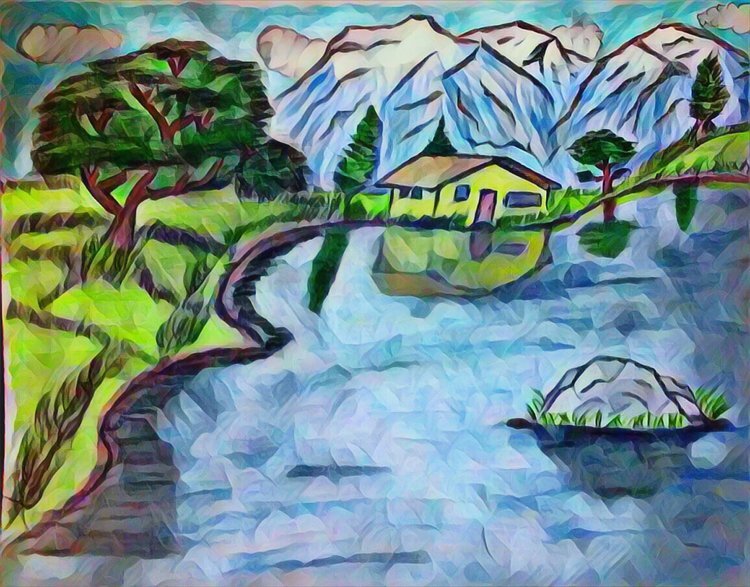 pencil+sketch,+painting,+apple+tree,+snow,+mountain,+hills,+house,+water,+reflection,+art,+artistic,+artist,+sky,+clouds,+pine+trees,+rock,+grass.jpg