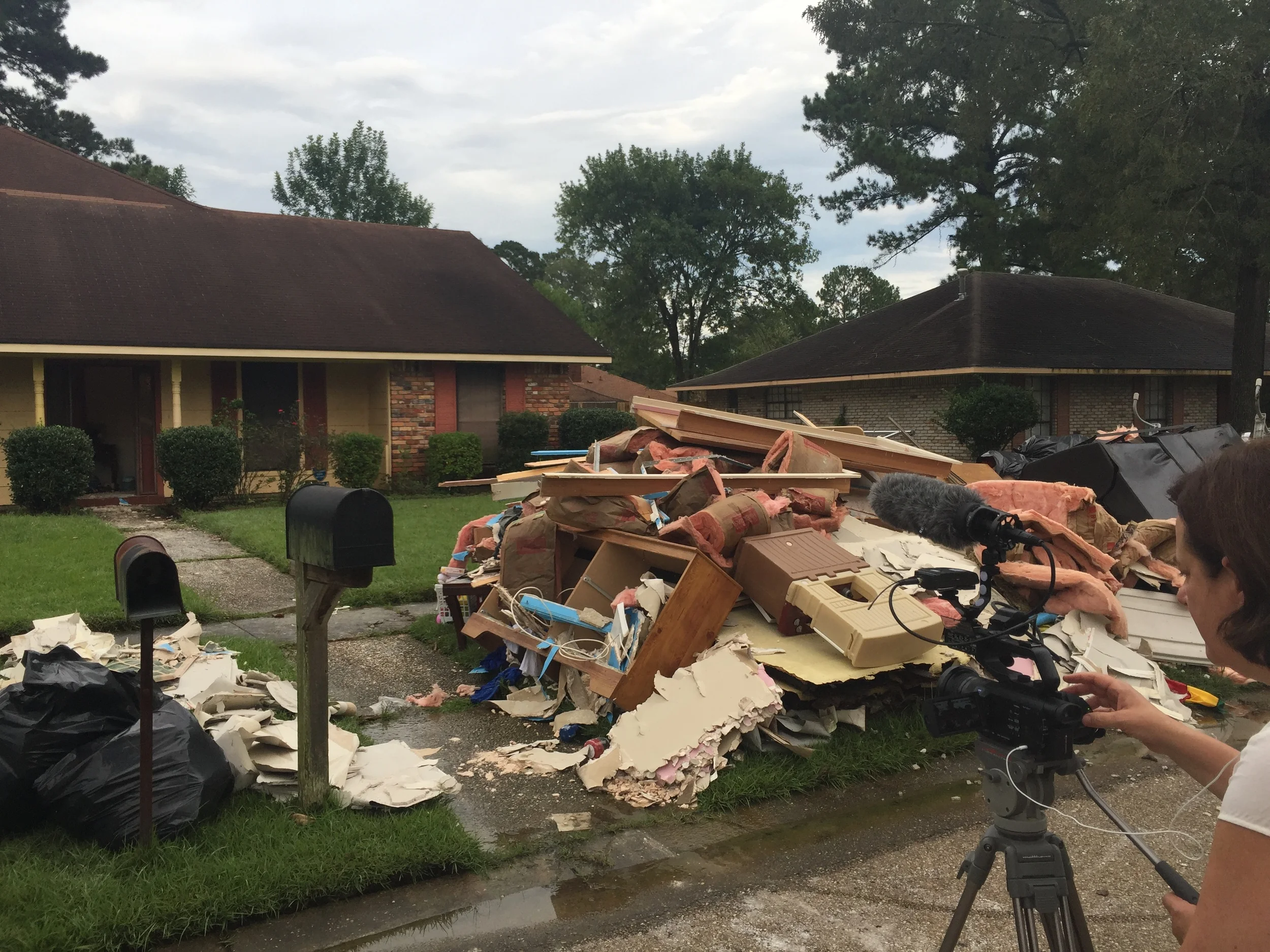 Tameka Roby's home was gutted after this month's flooding destroyed most – if not all – of her belongings. She is gracious and let us film there.