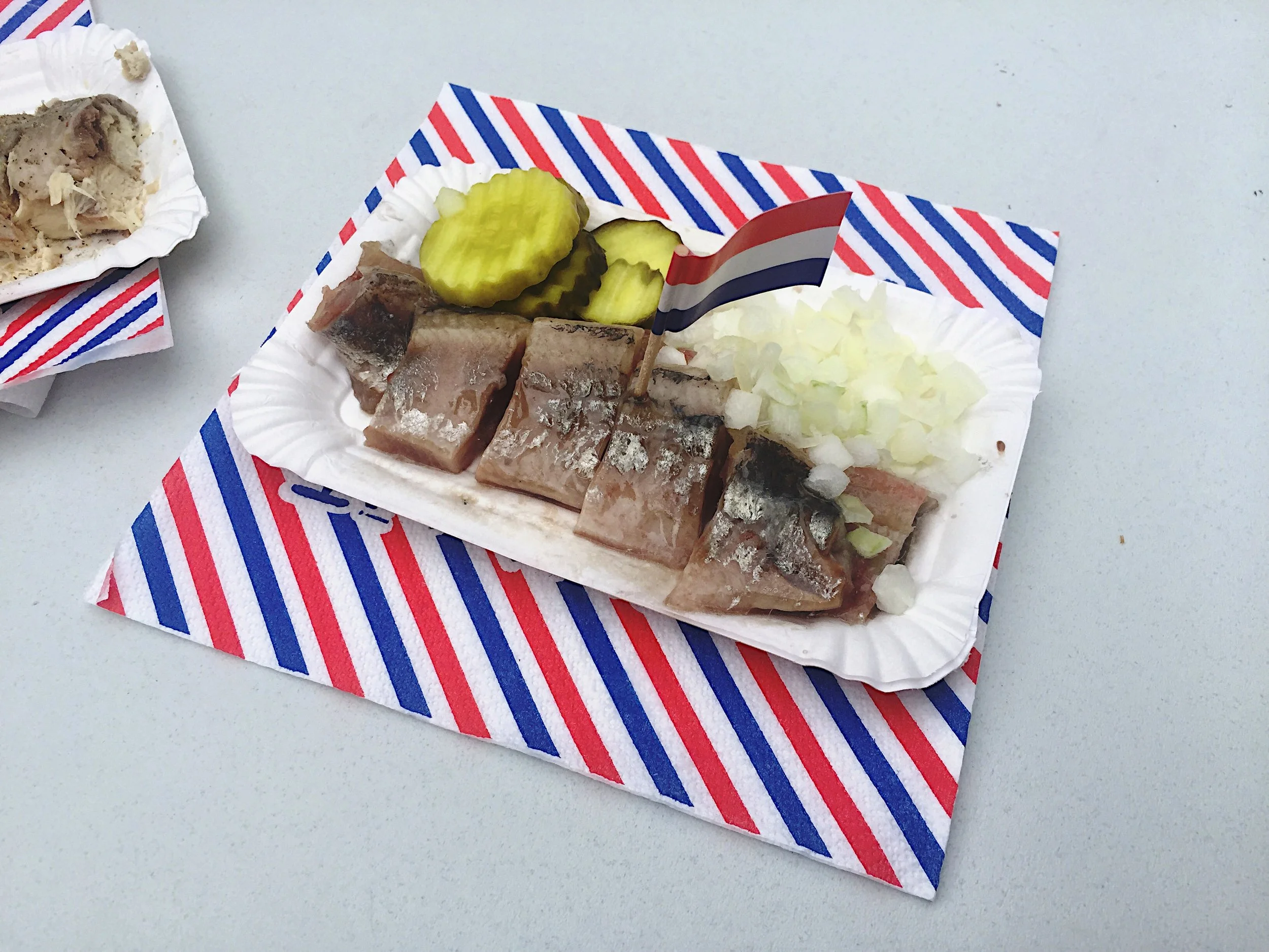 Another Dutch delicacy: slimy herring