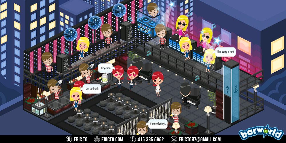Bar concepts - Fancy bar on the first floor and dance club on the second floor.