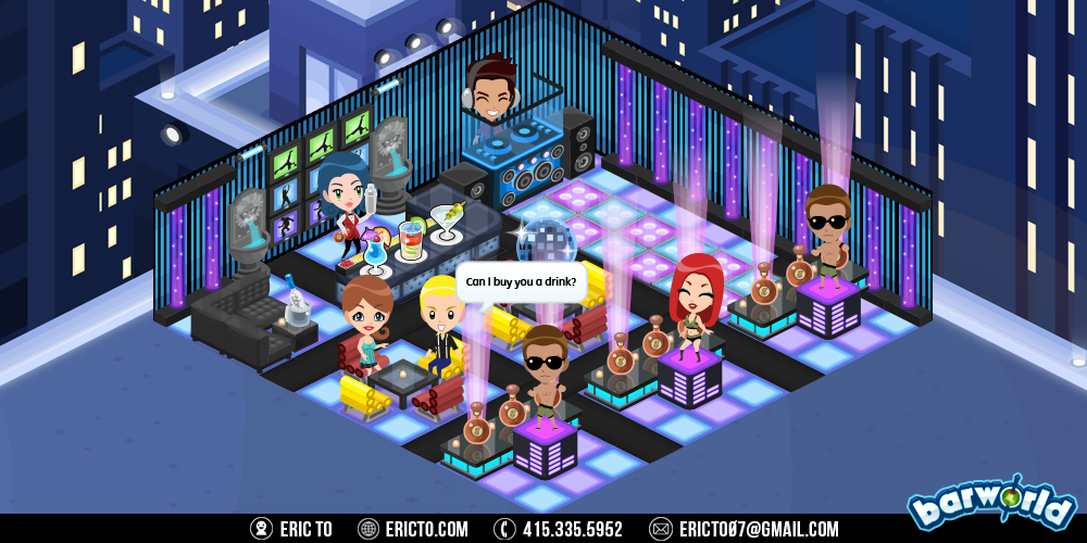 Rooftop dance club theme
