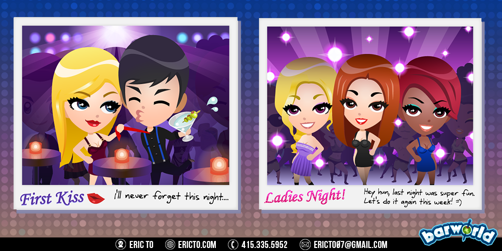Polaroid photos used for the loading screen.