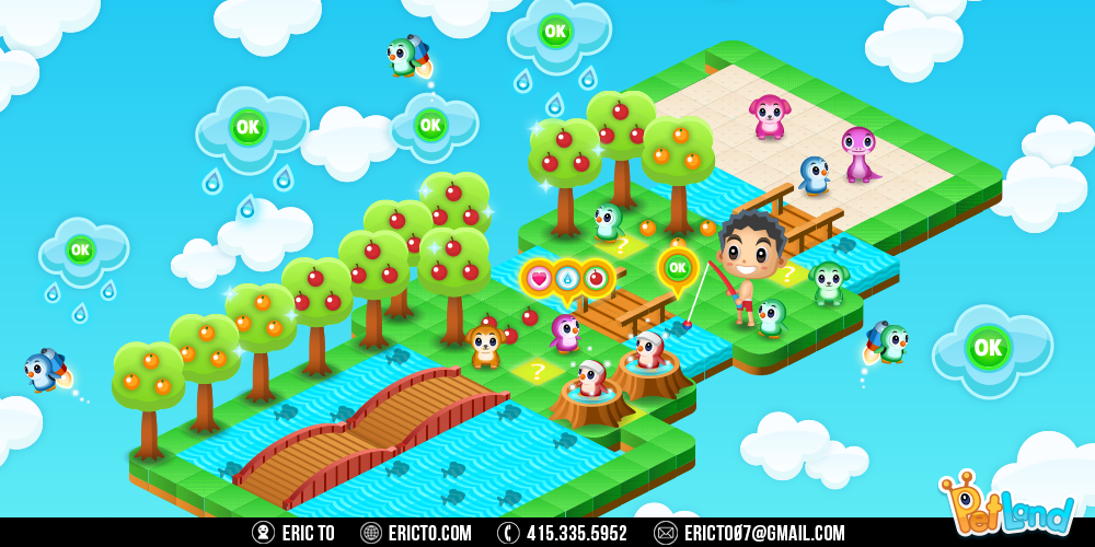 Concept of the world in Pet Land.