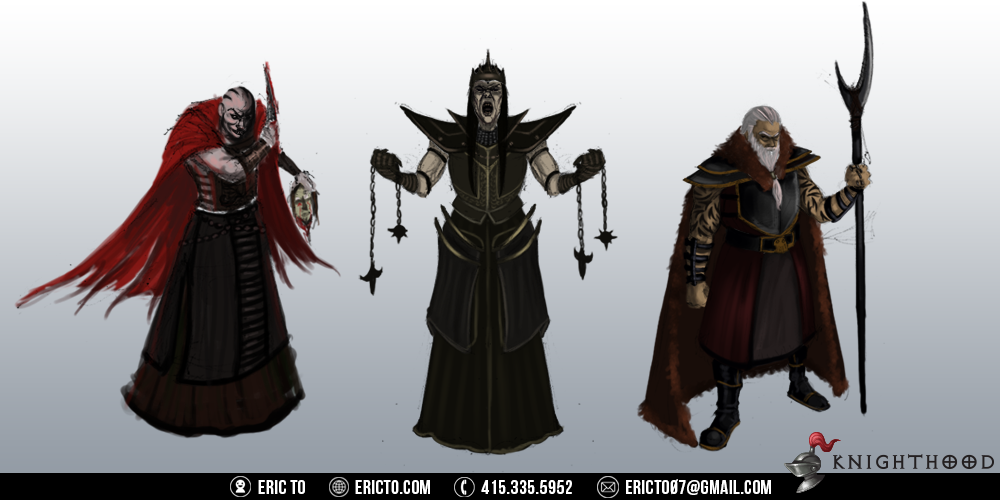 Character sketches for villains.