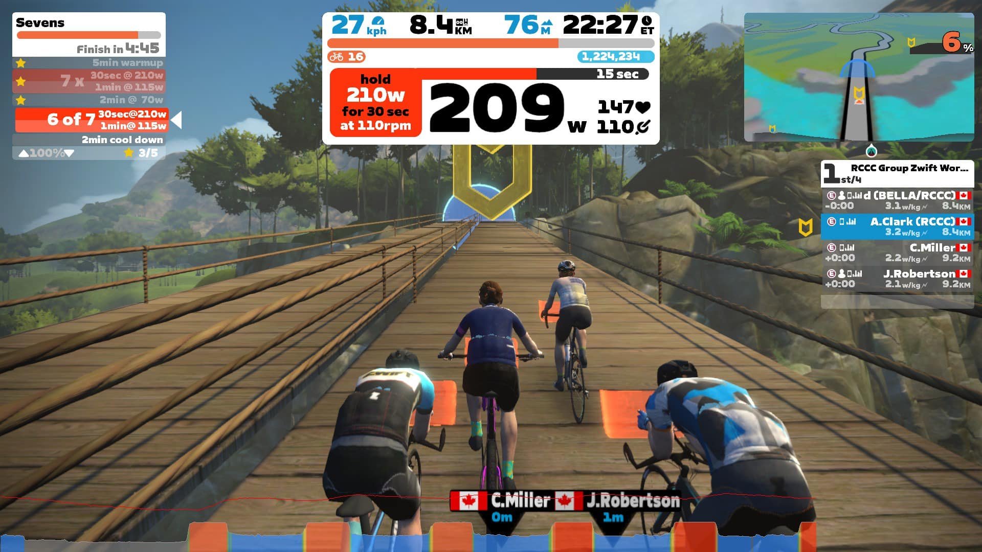 RCCC Wednesday Night Zwift Group Workout⚡️