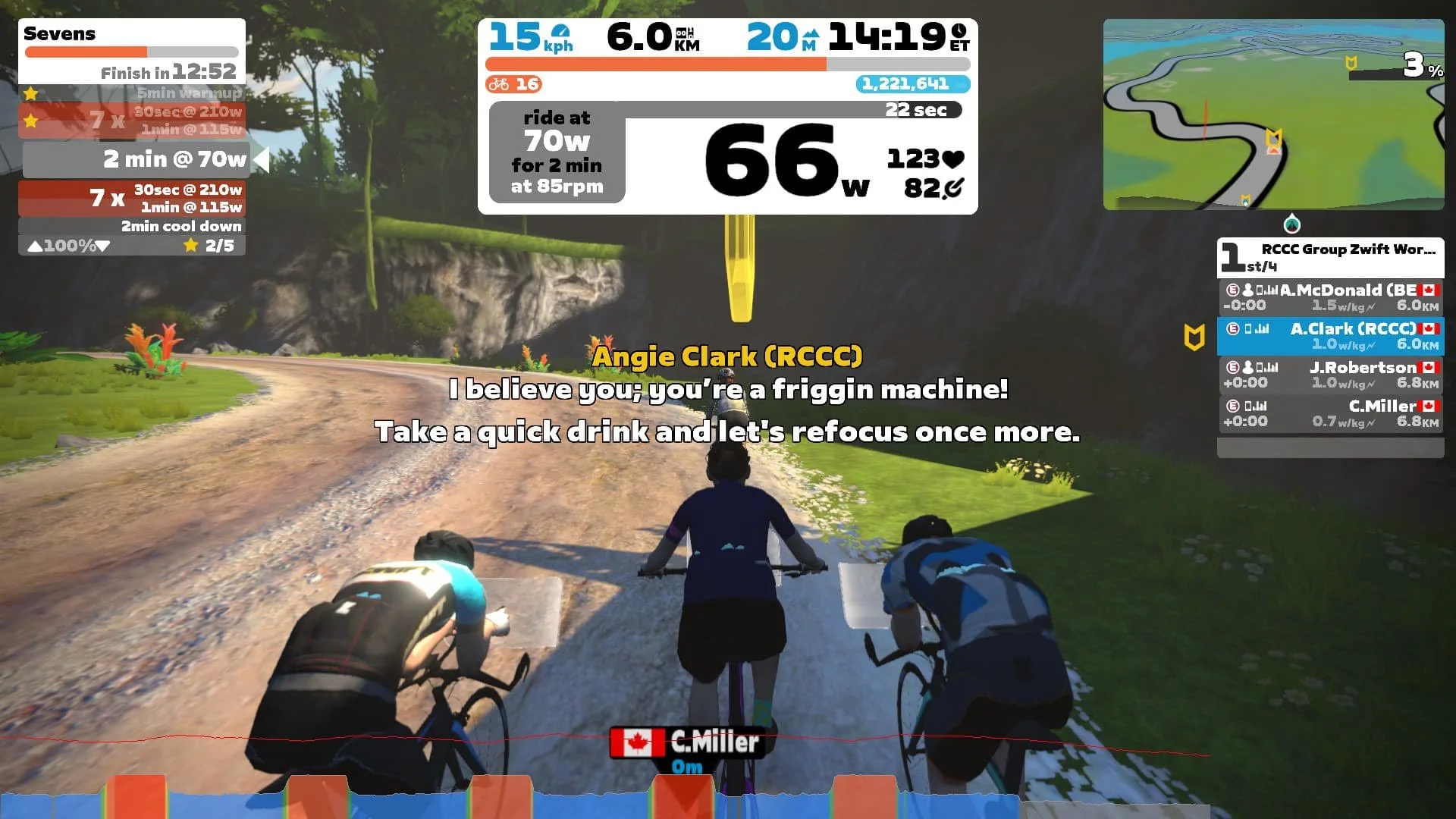 RCCC Wednesday Night Zwift Group Workout⚡️