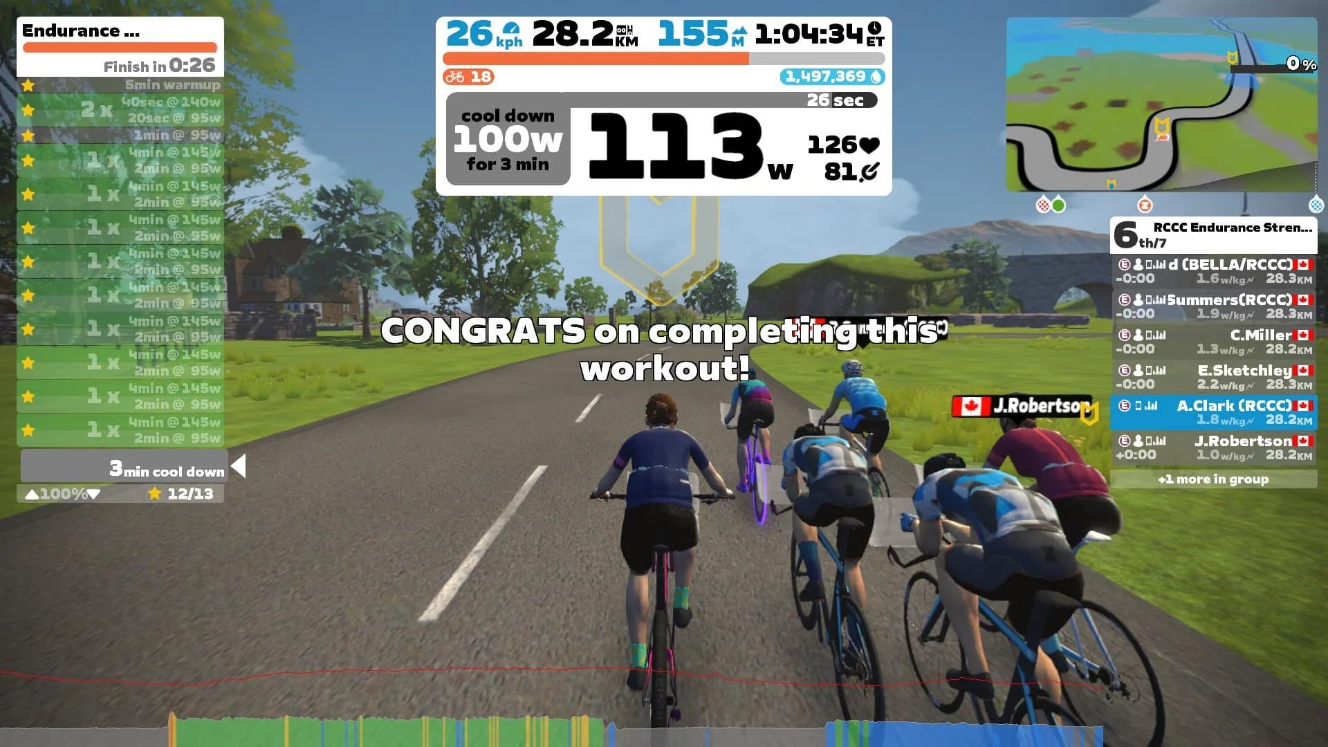 RCCC Wednesday Night Zwift Group Workout⚡️