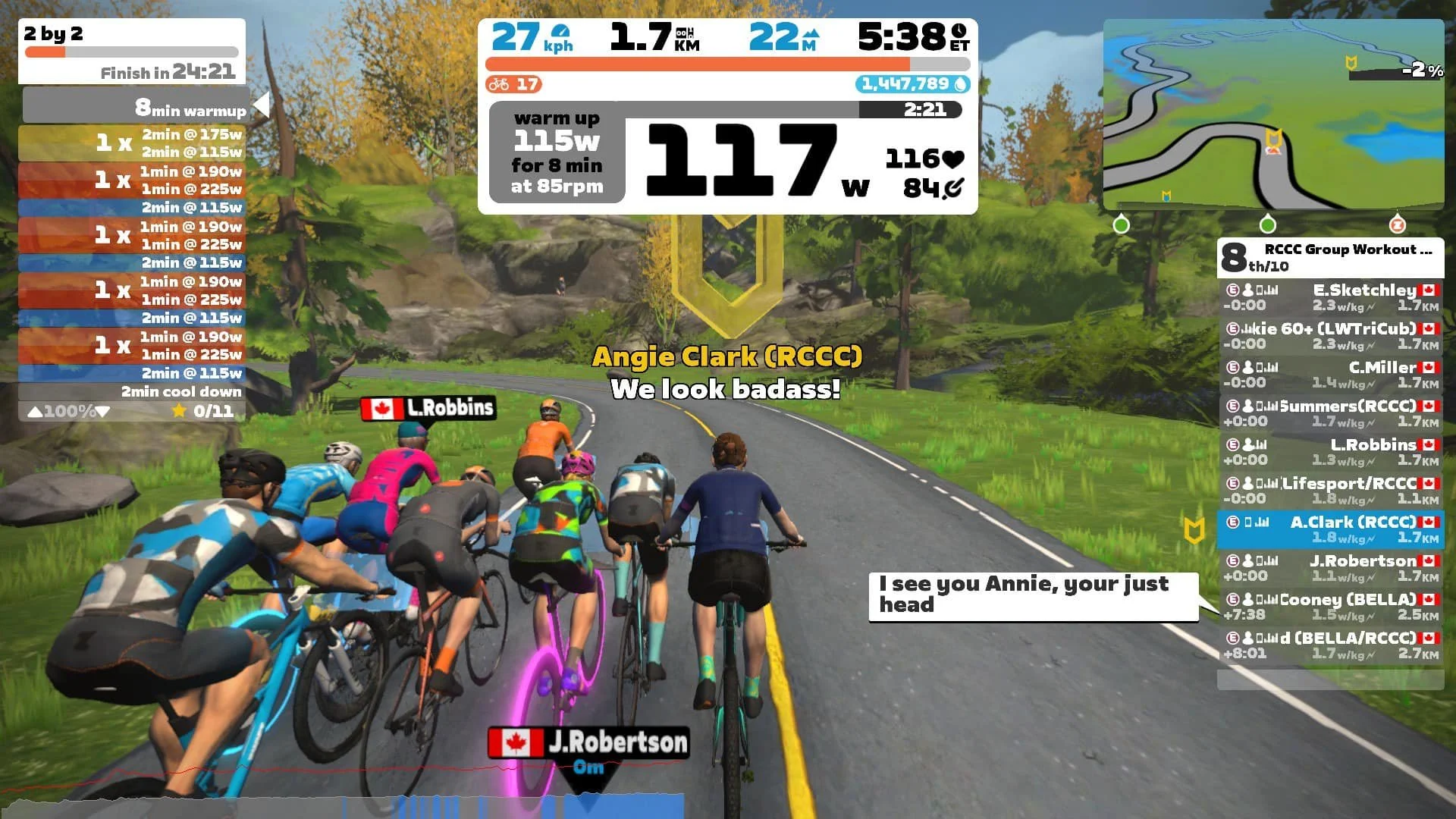 RCCC Wednesday Night Zwift Group Workout⚡️