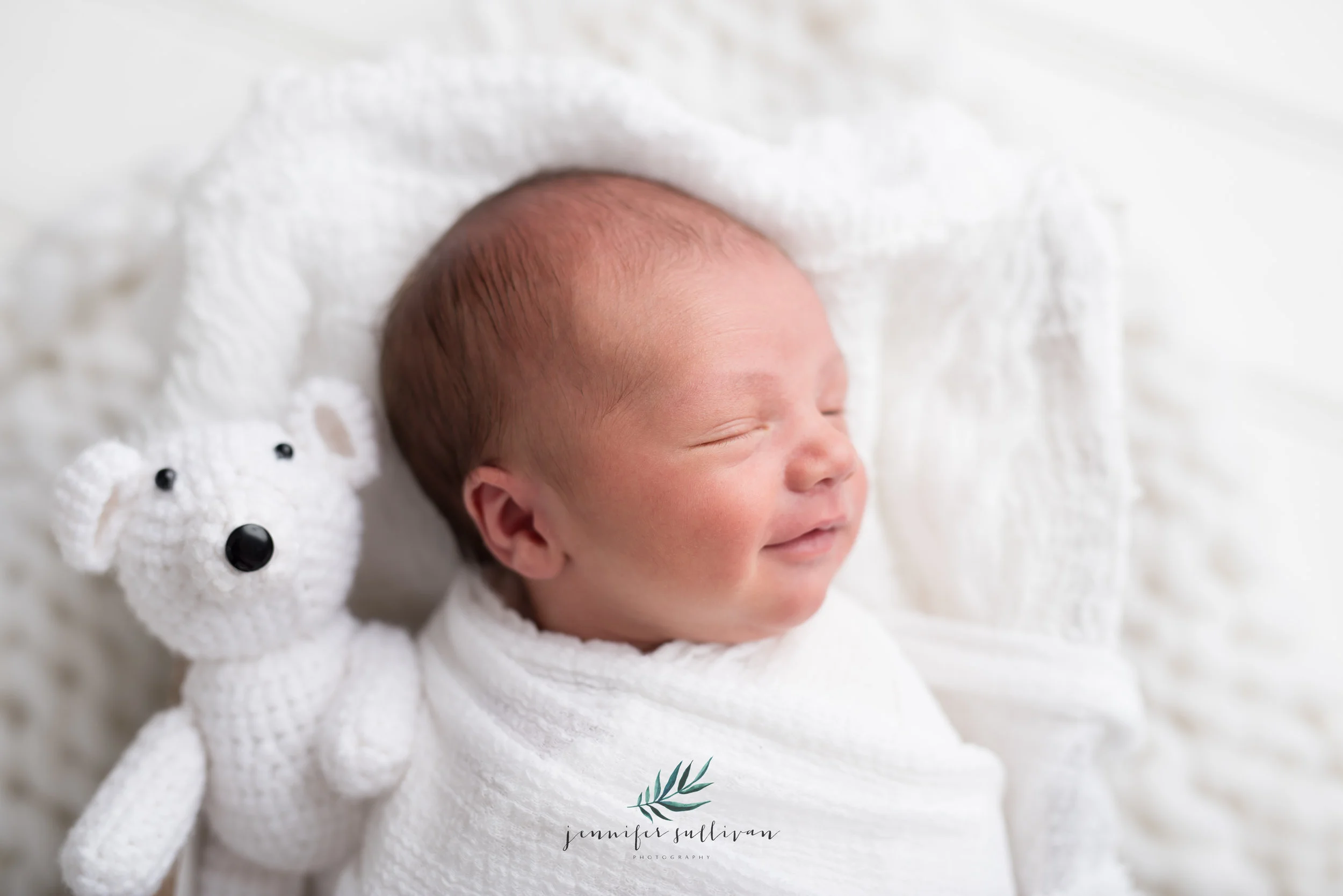 Sometimes we are lucky enough to catch a perfect little smile like the one here on Graysen. I can't always promise but I always hope for one. I wonder what they dream about...