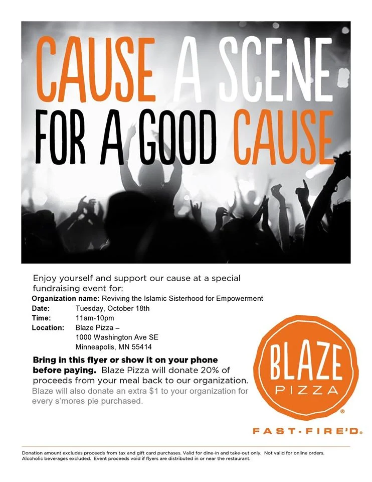  Enjoy yourself and support our cause at a special!