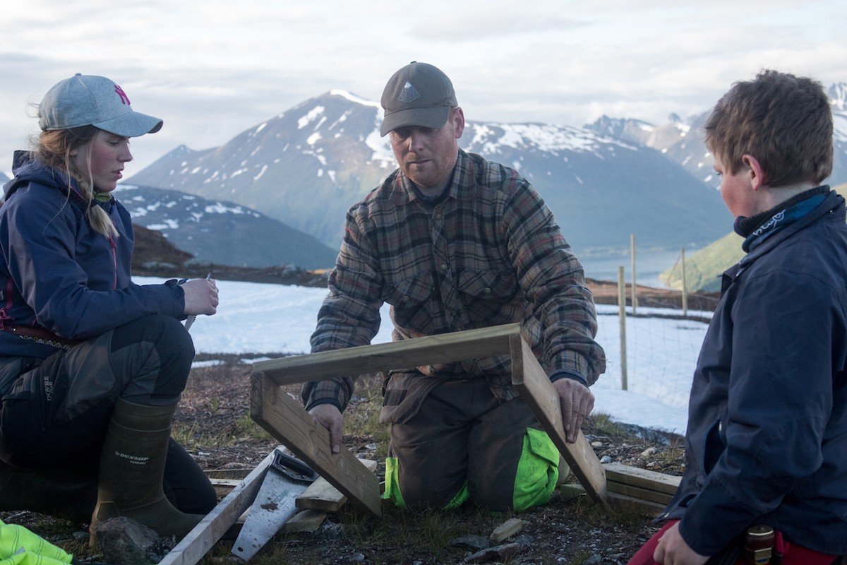 Reiulf Aleksandersen and two of his children, Sara Katrine and Ulf Isak