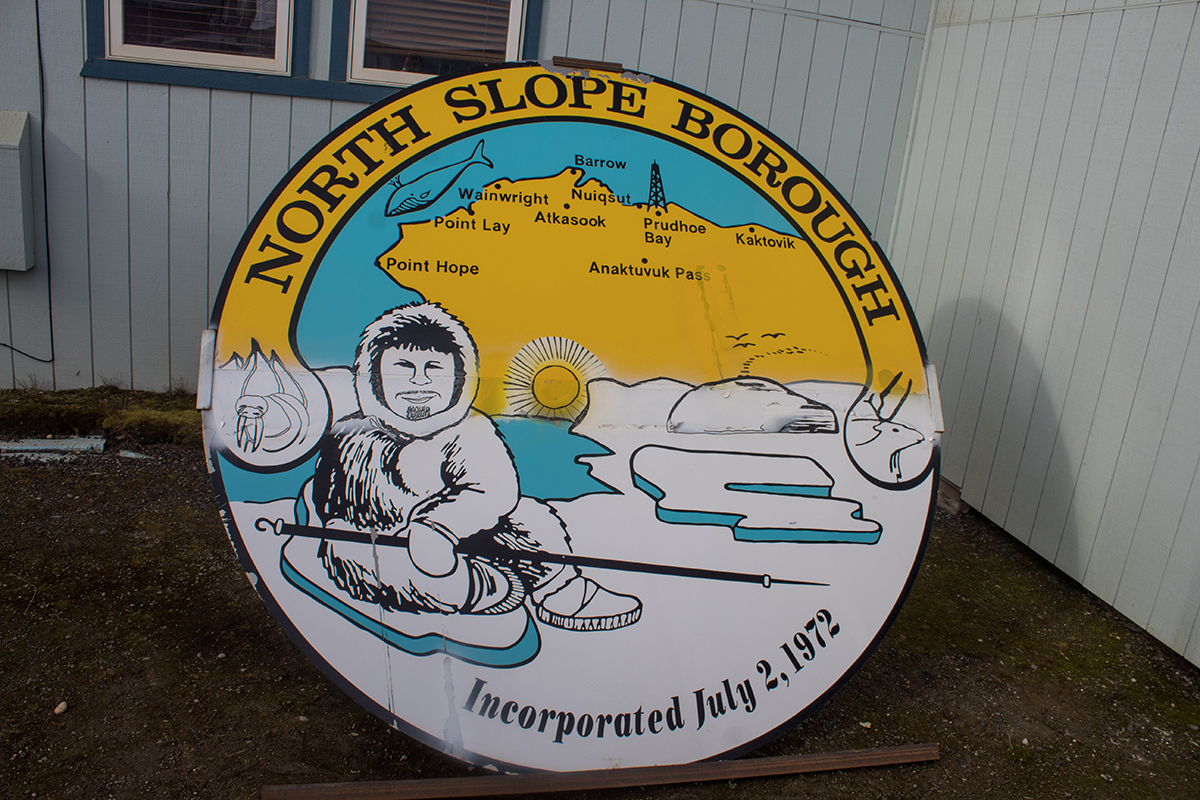 Sign for the North Slope Borough