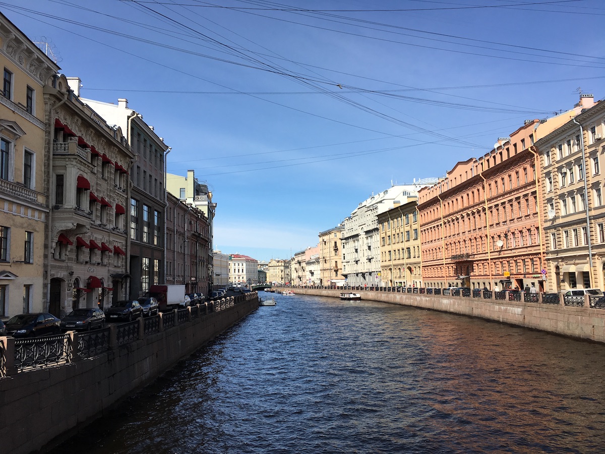 One of many historic streets in central St. Petersburg