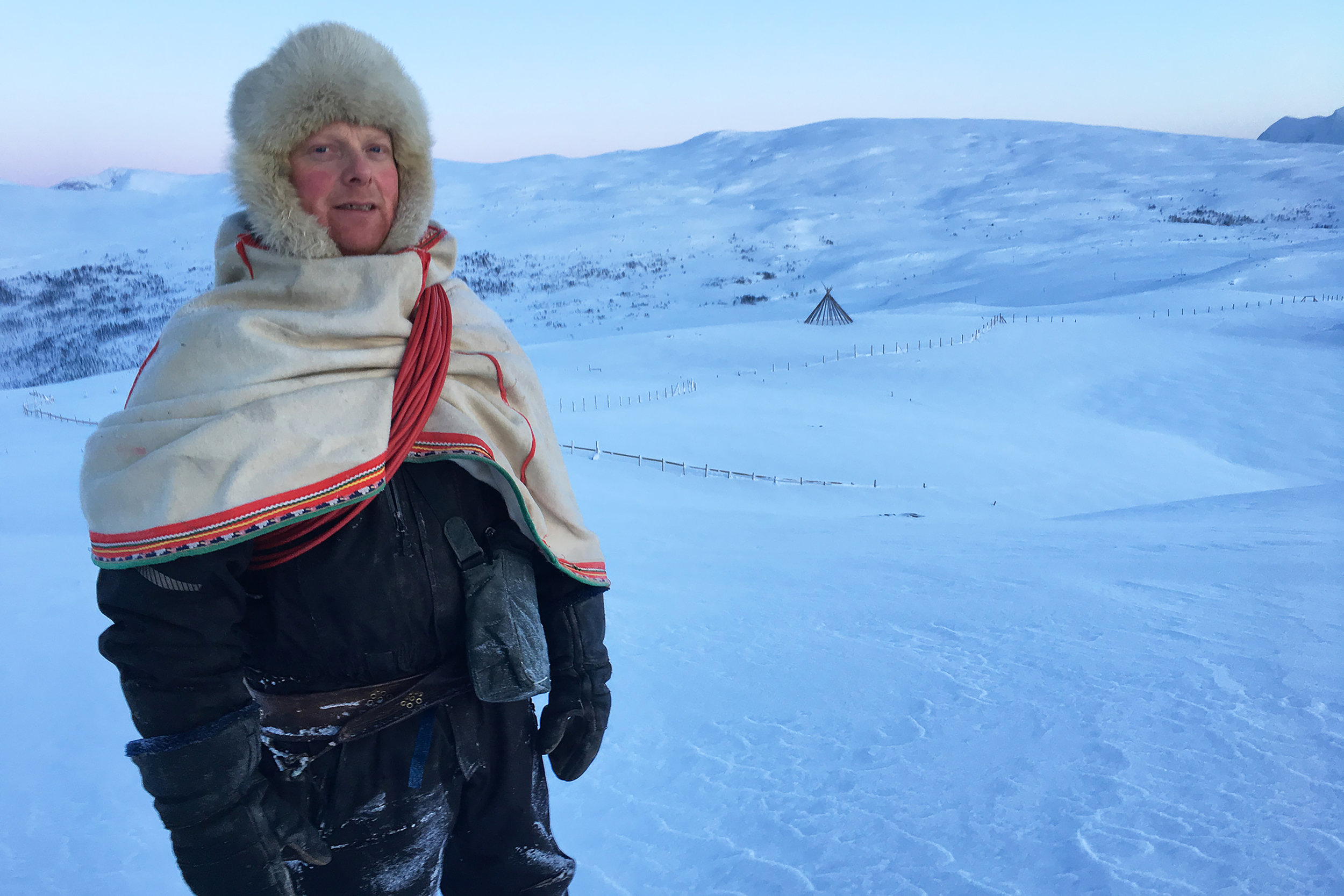 Reiulf Aleksandersen on his family's reindeer herding land