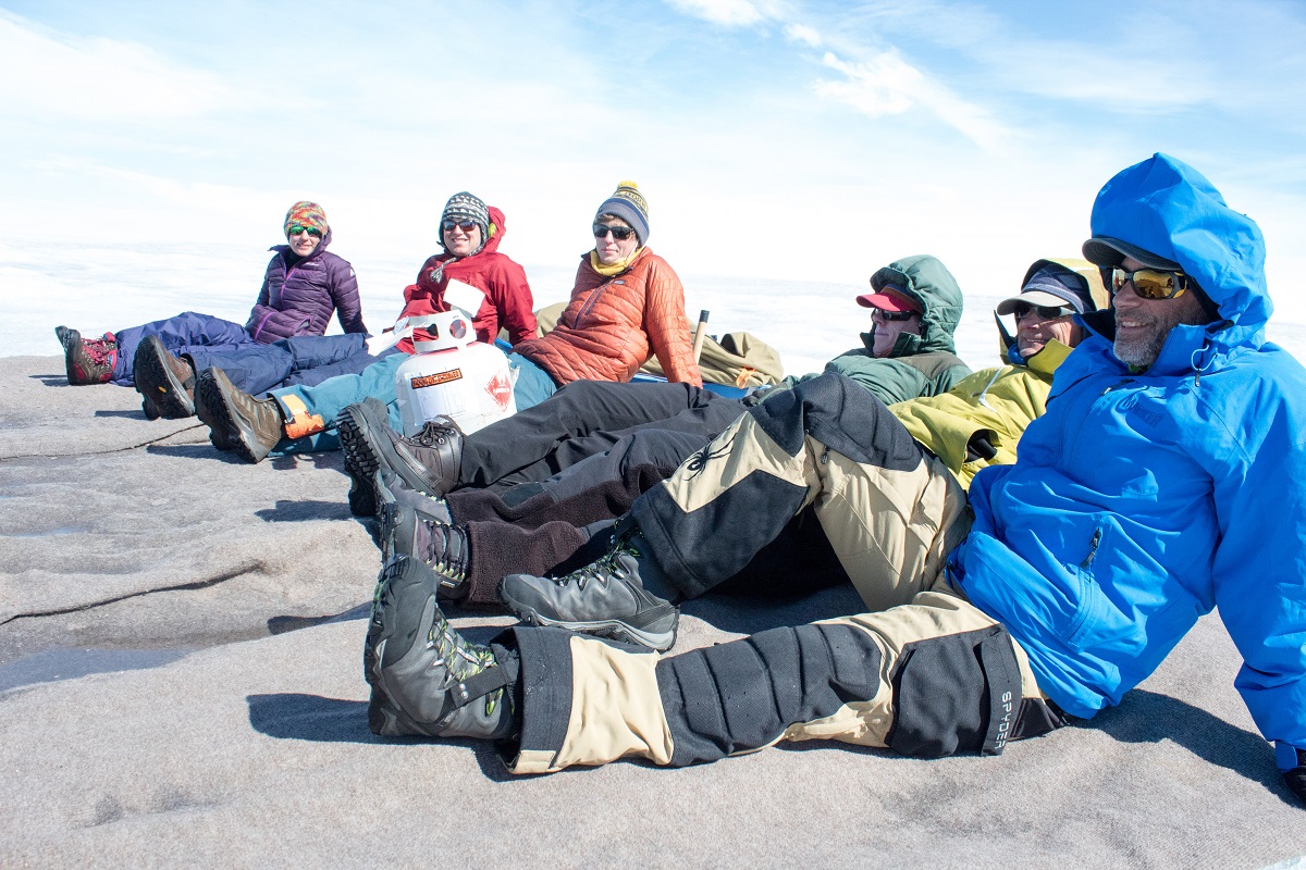 After five days of intense work, the team from the universities of Montana and Wyoming team packed up all the tents, food and gear, and waited for the helicopter to come pick them up.