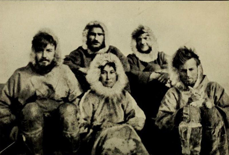  Ada Blackjack with the rest of the Wrangel Island expedition. Public domain. 