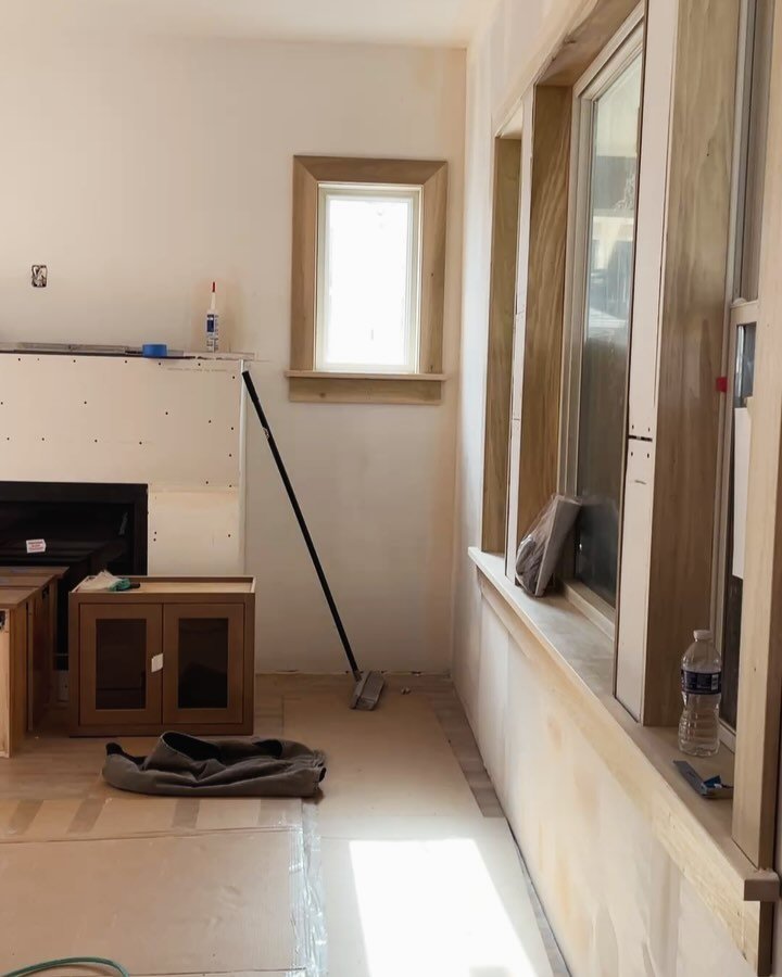 Construction progress visit to this beautiful interior remodel in Park Hill.  Love the warm wood tones! 😍 Can&rsquo;t wait for you to see the gorgeous floor tile in the bathroom.  More to come!