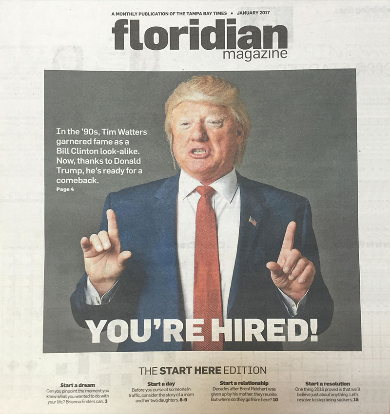 Tampa Bay Times, Tim Watters Donald Trump Impersonator