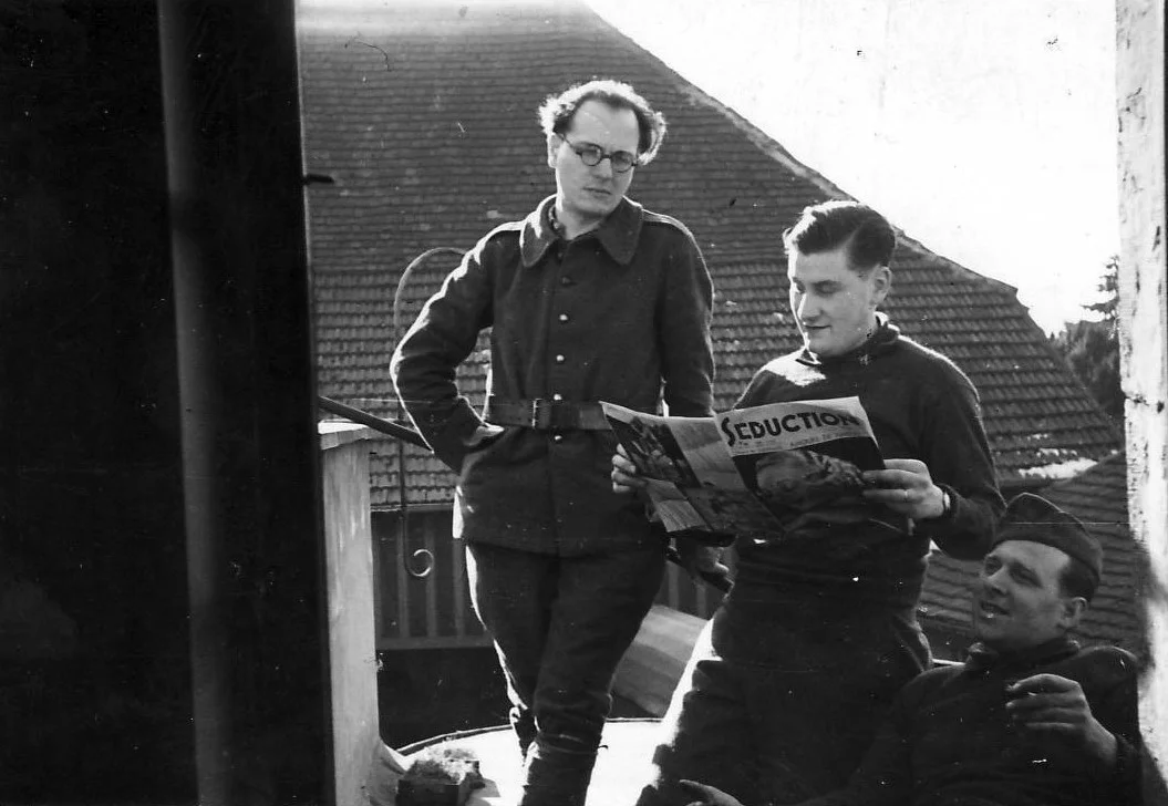Olivier Messiaen during a campaign in the east of France, Metz 1939/40. Source: The archive of Yvonne Loriod-Messiaen, Paris.