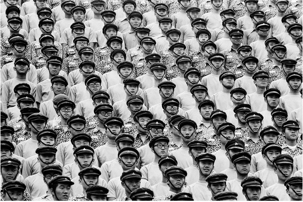 High school military training class, Seoul (1975) Photo Credit: BR3 Project