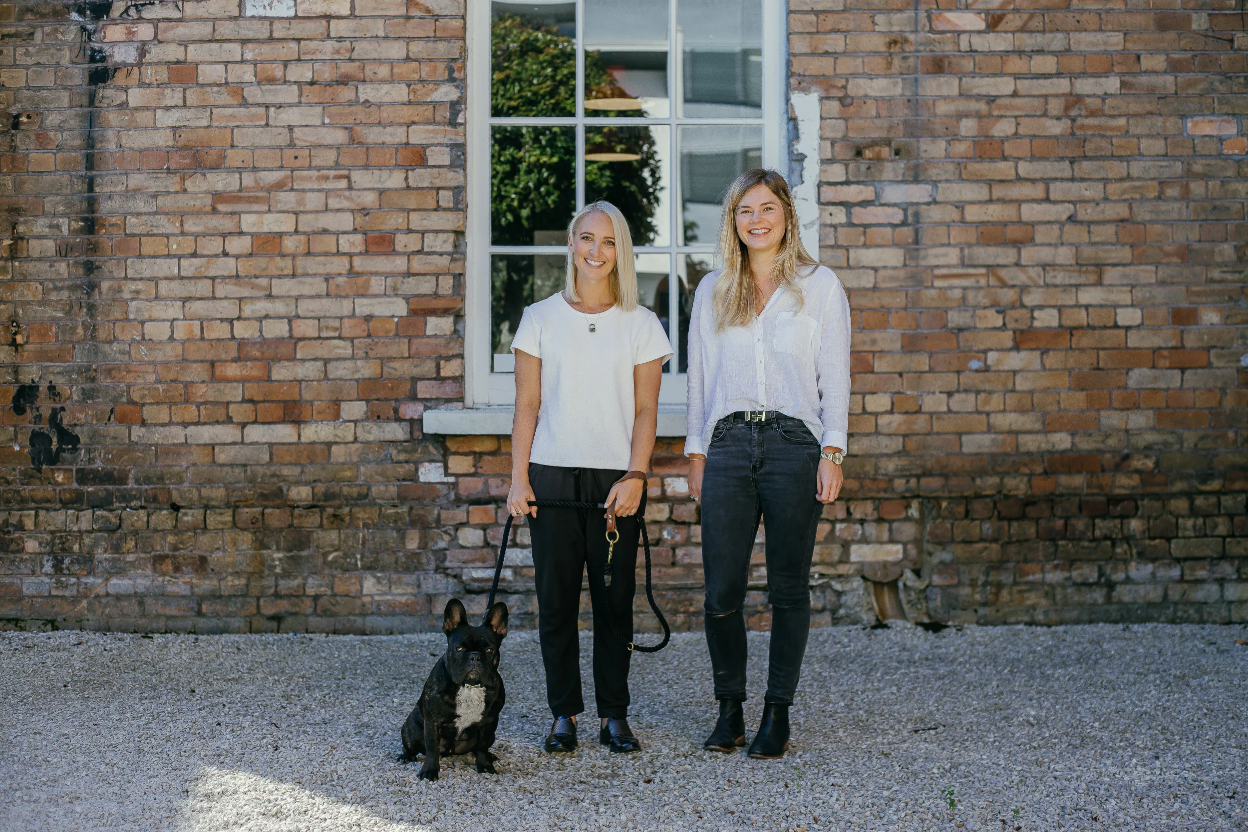 Myself, Abbey, and our admin support staff member - Bronson the French Bulldog.