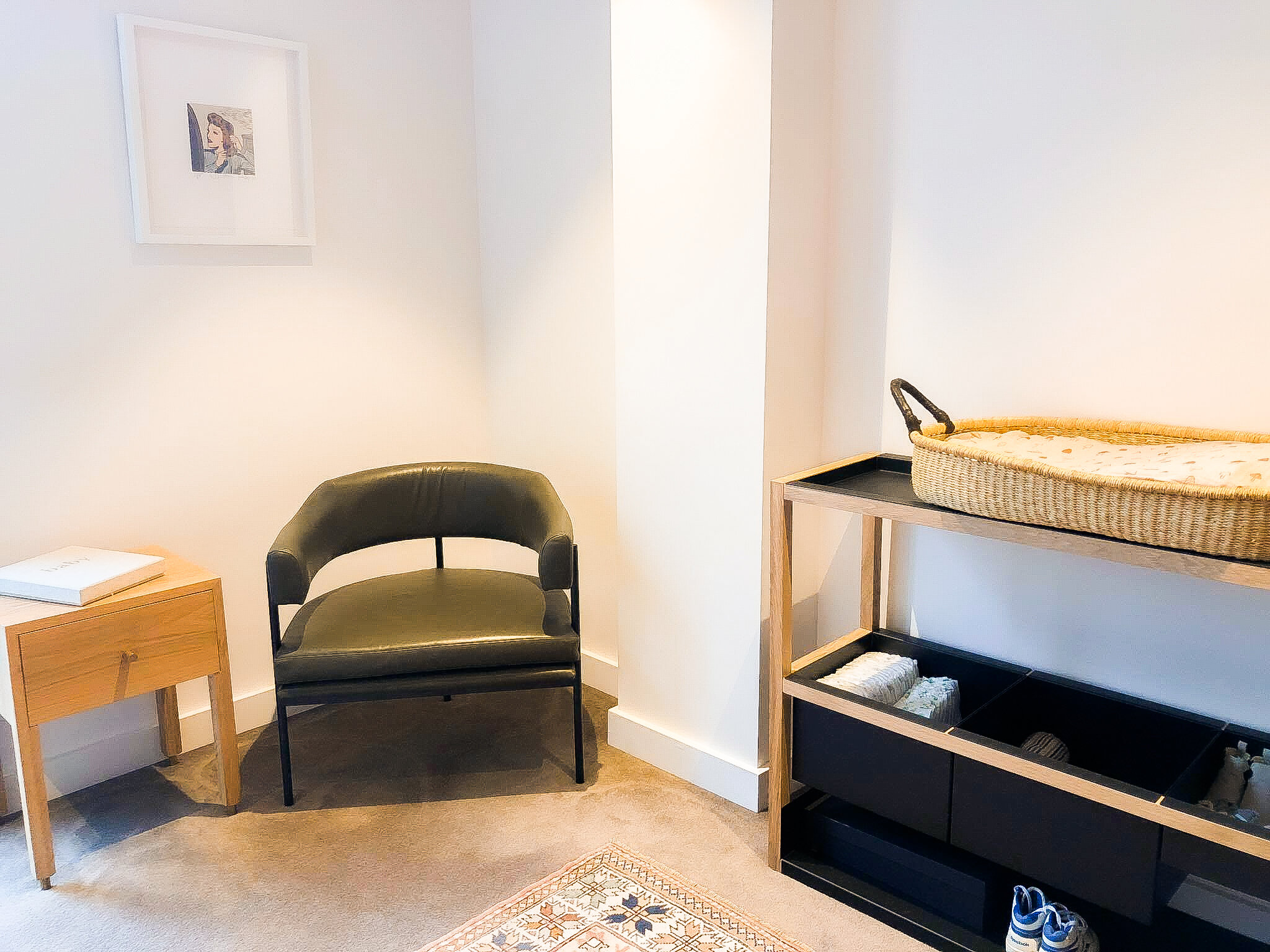 •Chair and Bookshelf:  Simon James Concept  •Changing Basket:  Ecosprout