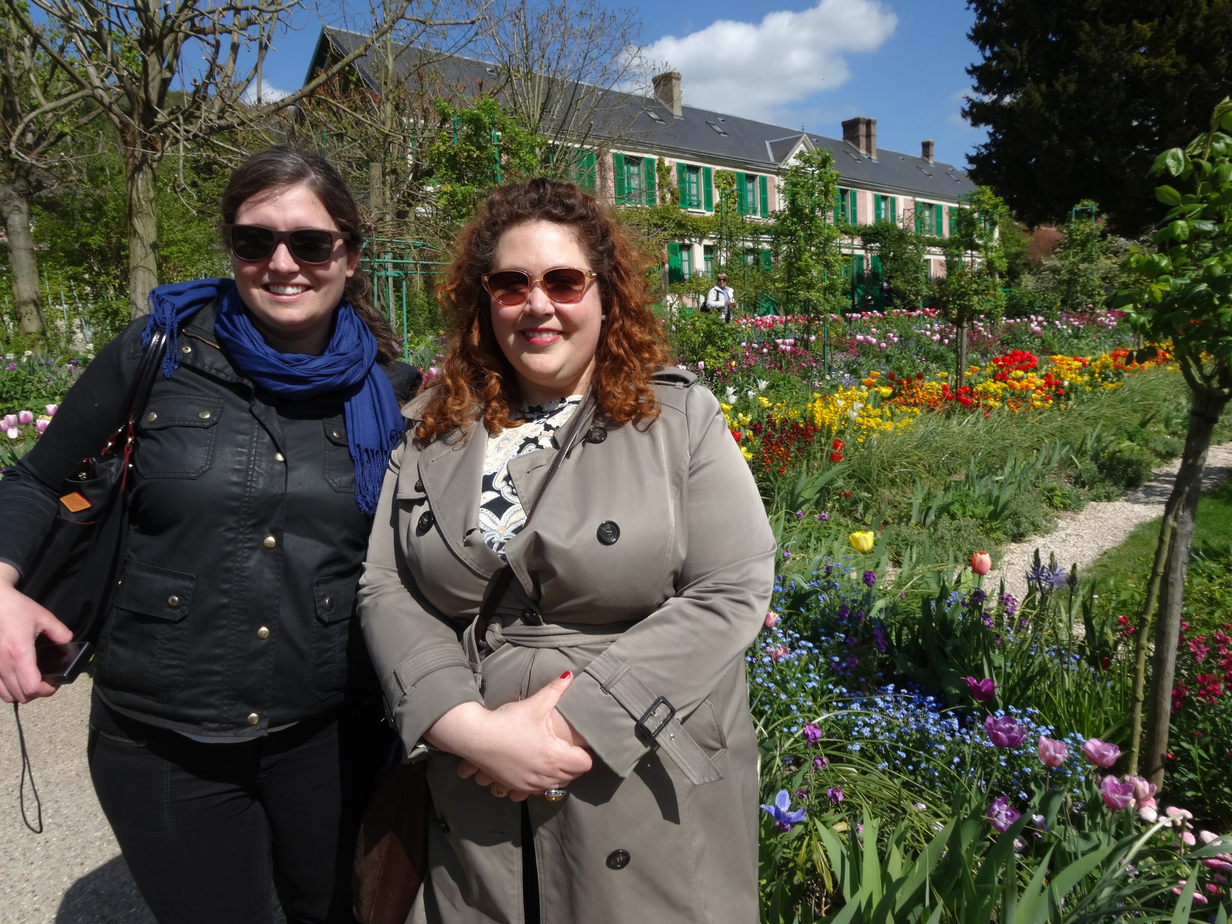 Julia and Meg in Monet's Garden in Giverny, France in 2014