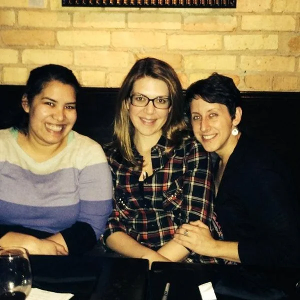Zarina, far right, catching up with two friends while visiting Minneapolis, where she lived before moving to San Francisco.