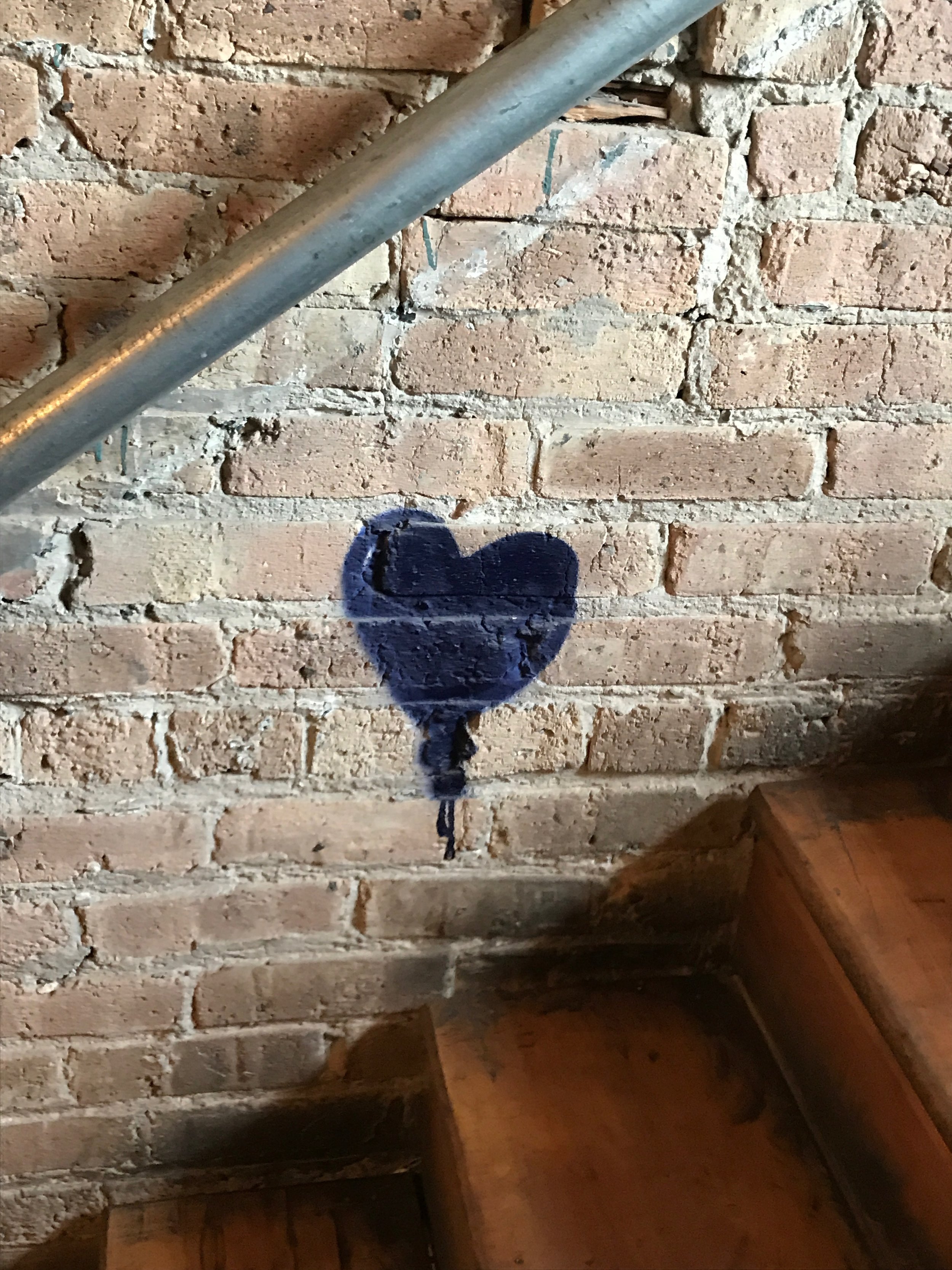  This heart was waiting for us as we climbed the stairs 