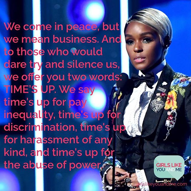 Still thinking about @janellemonae&rsquo;s powerful words at the Grammys on Sunday.... #GLYandM #timesup #janellemonae #wemeanbusiness #grammys