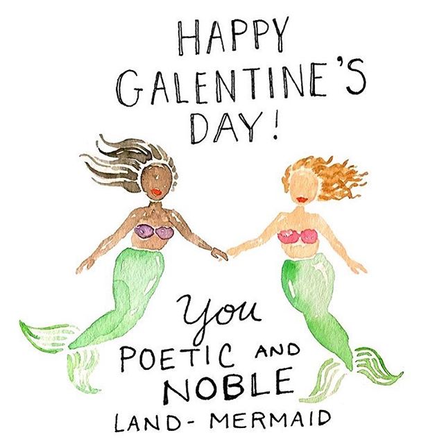 Whether your friends are beautiful, talented, powerful musk oxen; beautiful, rule-breaking moths; opalescent tree sharks; or, of course, poetic and noble land-mermaids... Happy Galentine&rsquo;s Day! 🧜&zwj;♀️🧜🏻&zwj;♀️🧜🏼&zwj;♀️🧜🏽&zwj;♀️🧜🏾&zwj