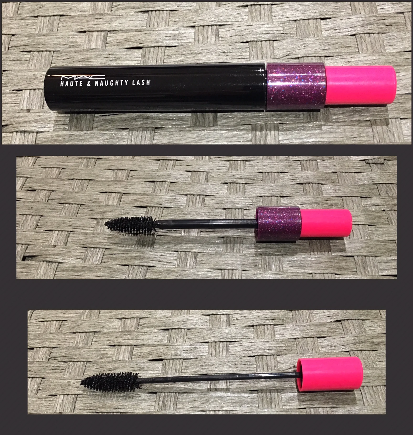    MAC Haute &amp; Naughty Lash     Description:    Haute &amp; Naughty Lash is a two-in-one mascara with a creamy, velvety, flexible, lightweight formula that sweeps up lashes and coats from root to tip. Its dual-wiper system customizes your lash st