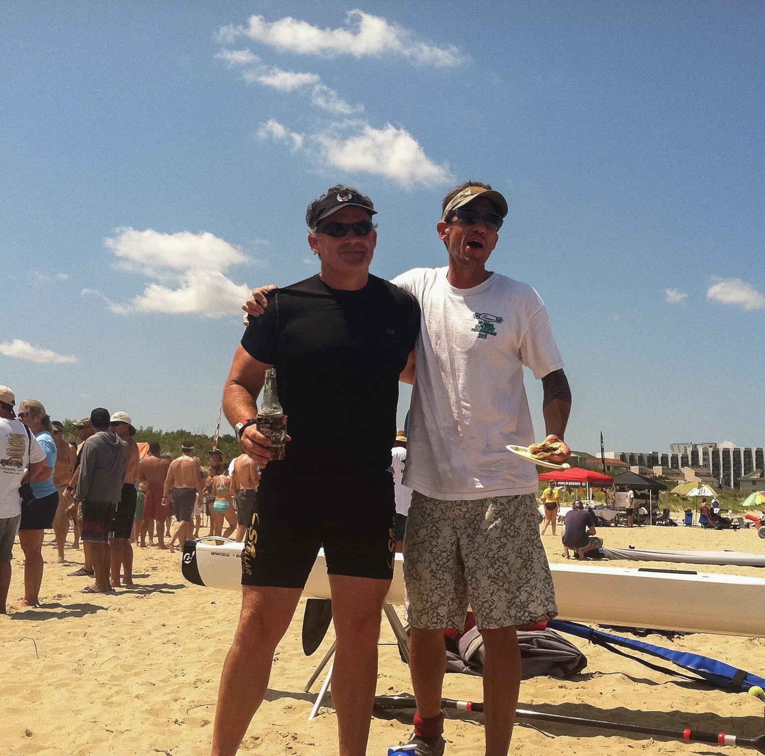 Chuck and I after a hot, flat one.