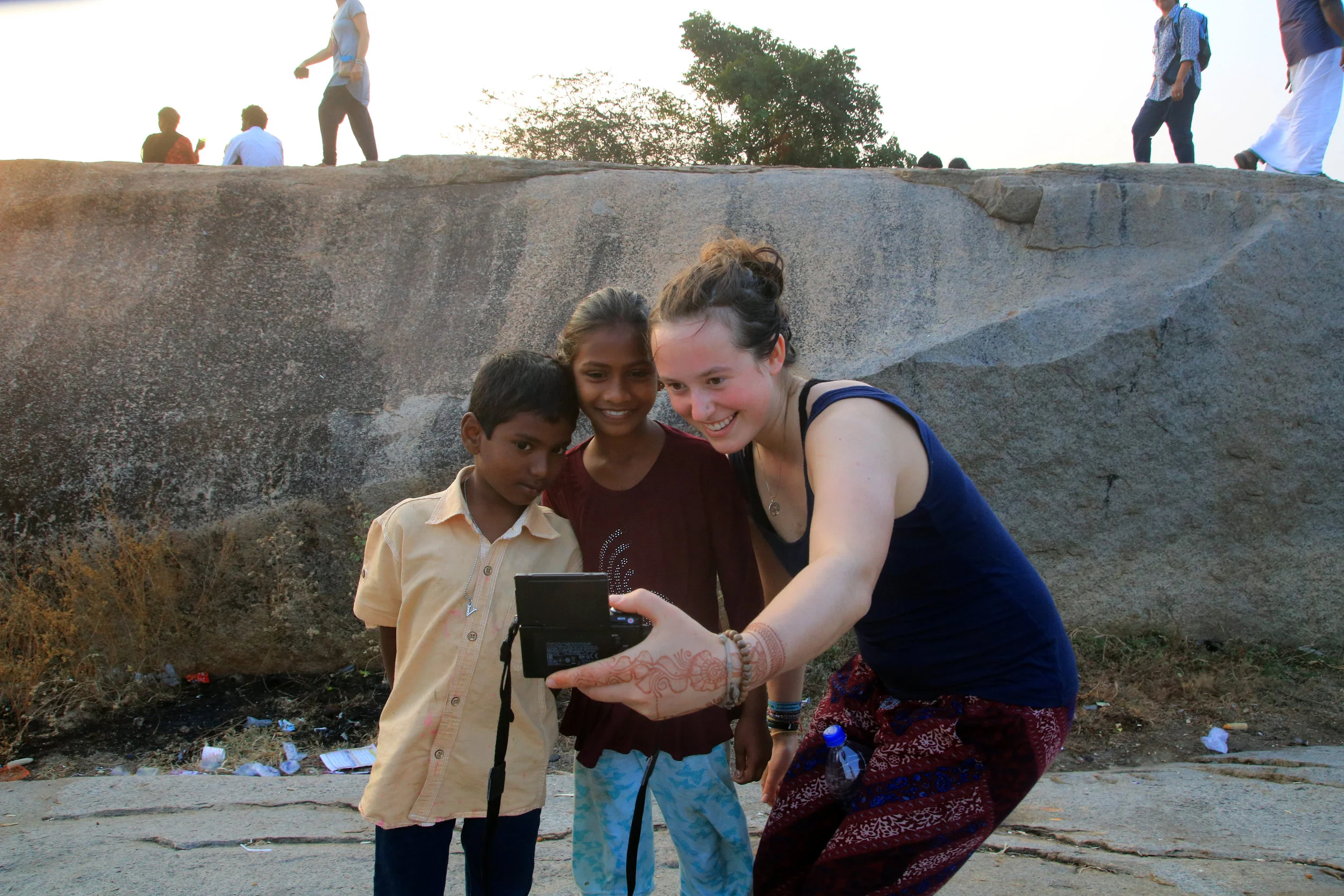  if you can't beat 'em, join 'em. Mahaballipuram Maya. 