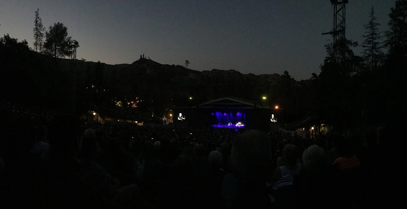 The view from our original seats. The Greek is breathtaking.