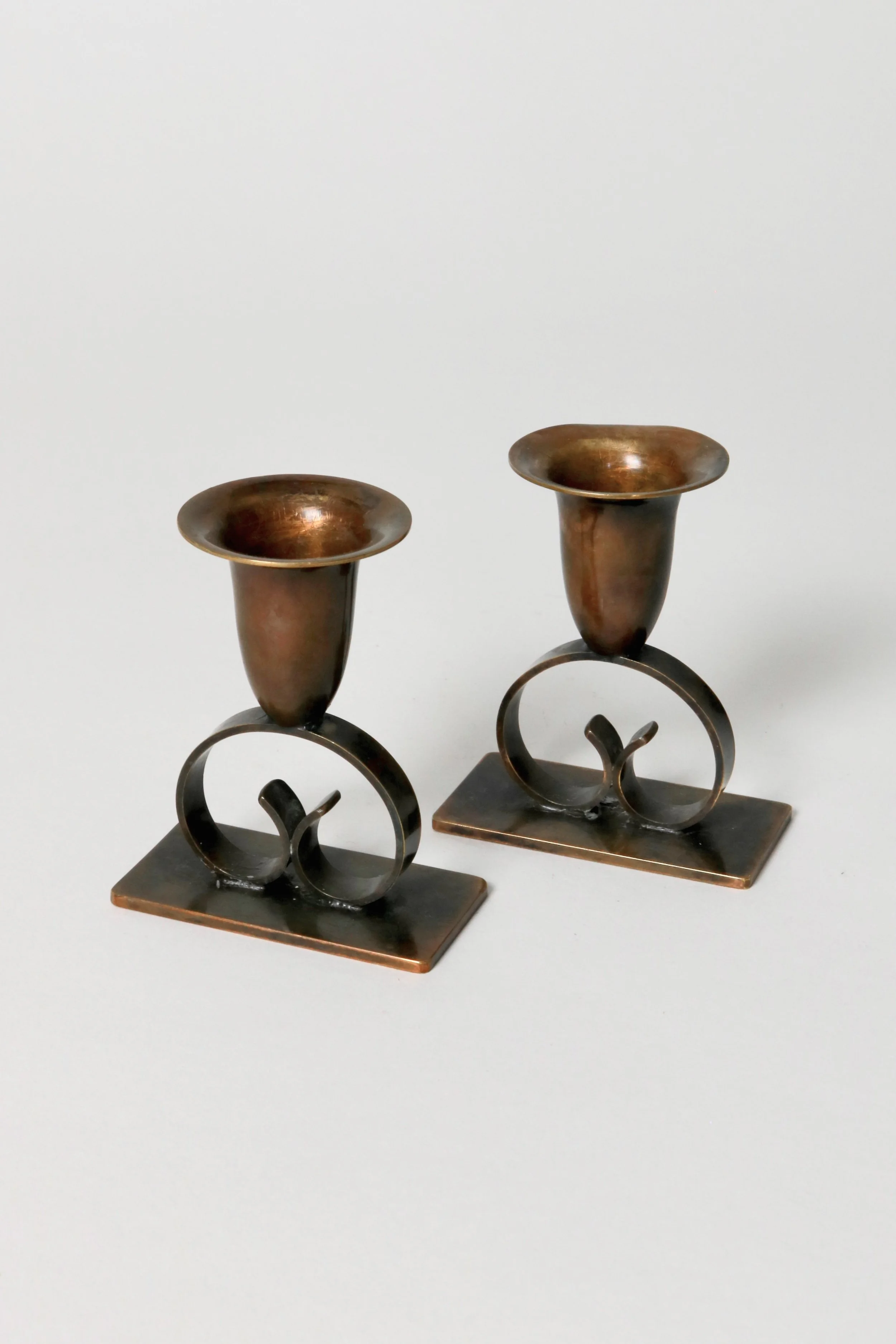 Bronze Candelstick pair