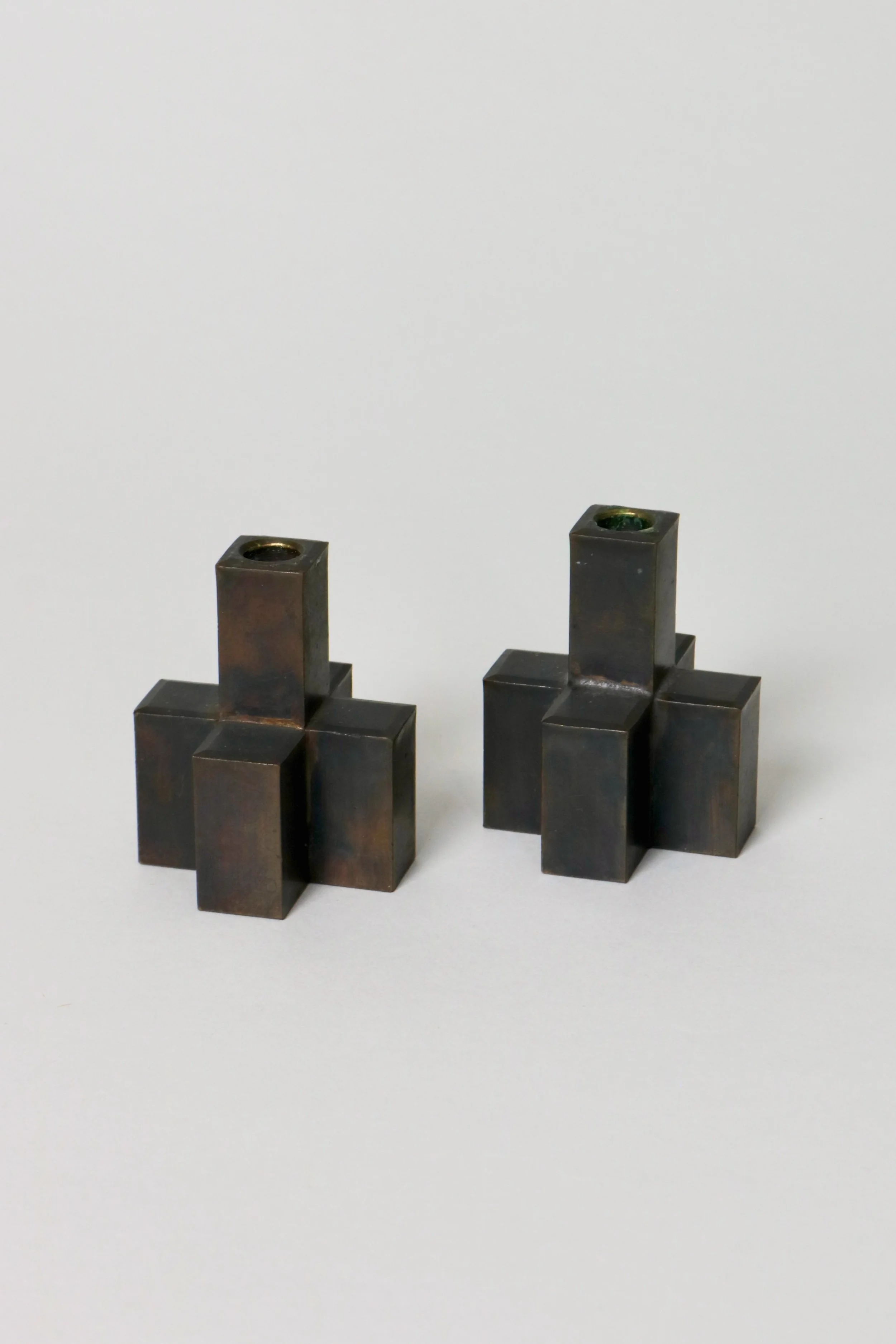 Bergmeister Ebersberg Bronze Candlestick pair