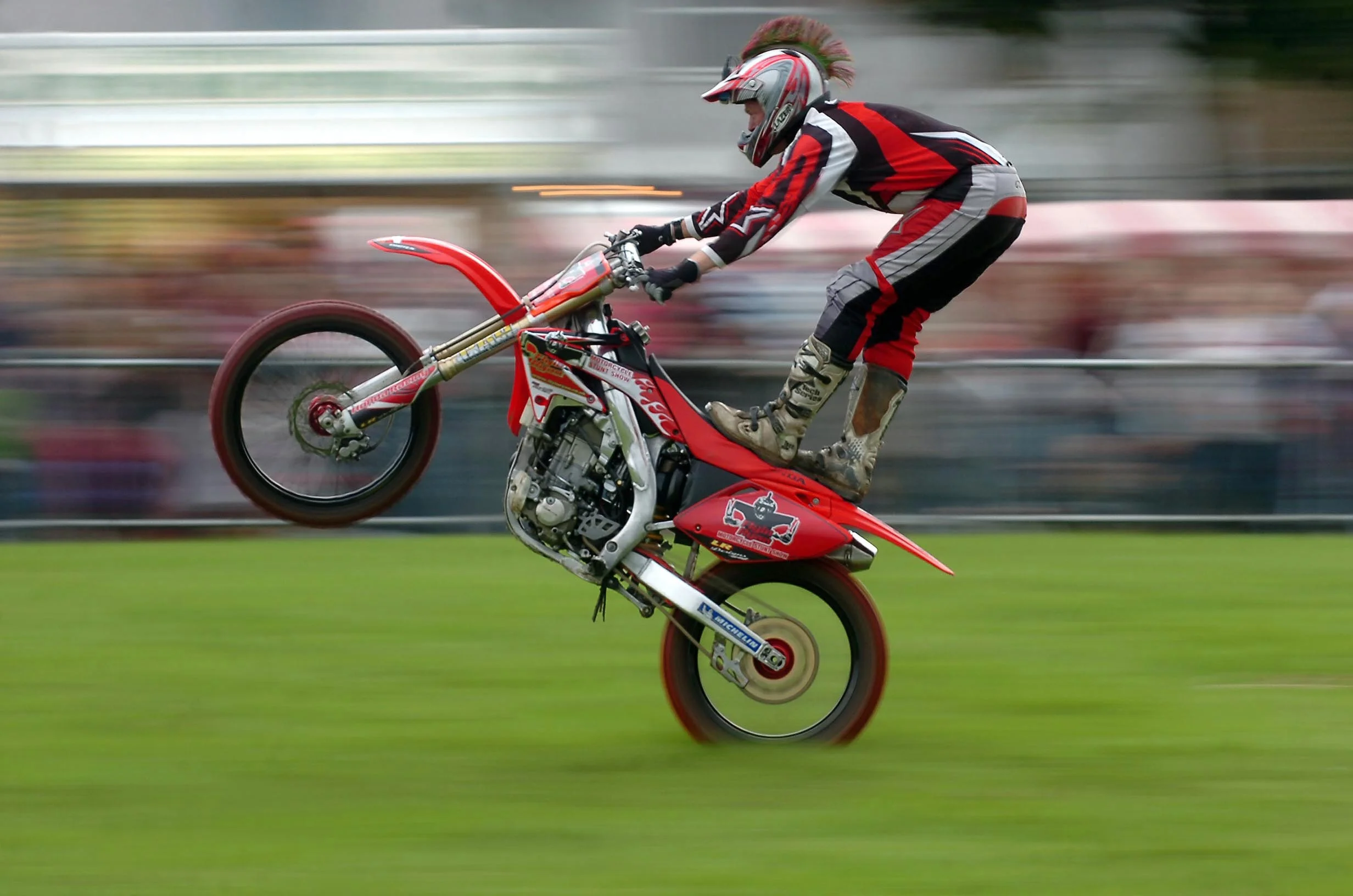 Motorbike stunt show, Blackwood.