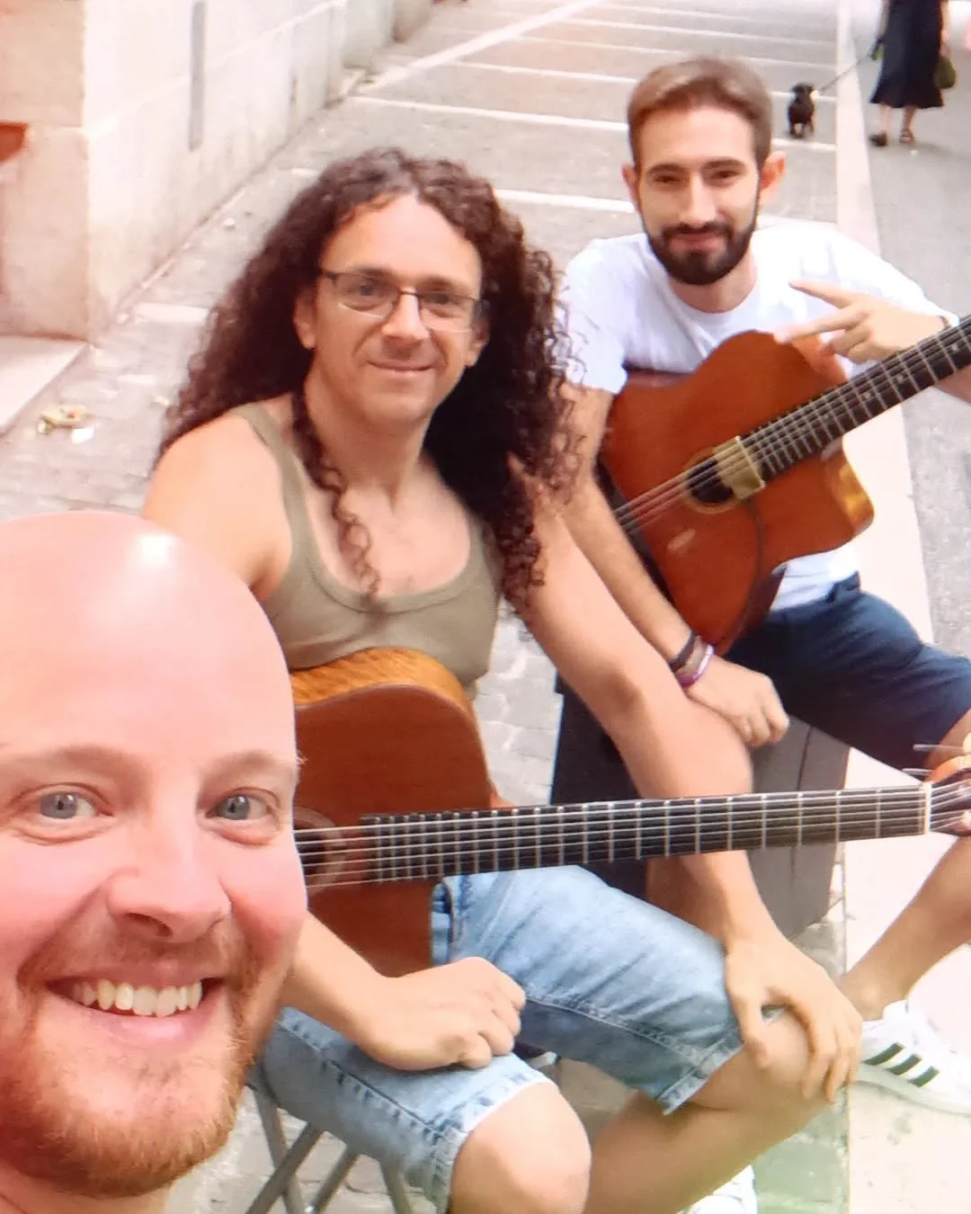 More #manouche happening in good old #trieste 
I have been really enjoying #busking and sharing our music in such a direct way.
There are no filters, no expectations, no requirements, all boils down to how sincere and good your playing can be. 
The s