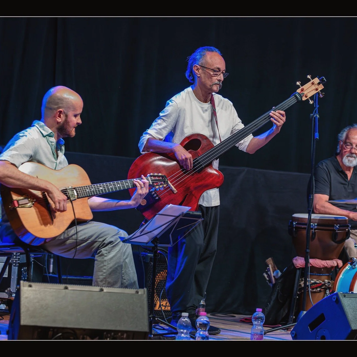 Thank you @triestelovesjazz , it has been great - lovely concert playing with @crveni_most in Trieste. To more music! Here in action the rhythm section with Luca Demichelis and Ermes Ghirardini