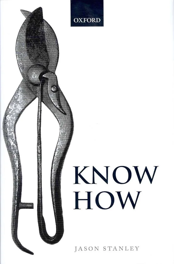 Here, buy the book, if you must: https://global.oup.com/academic/product/know-how-9780199695362?cc=us&lang=en&