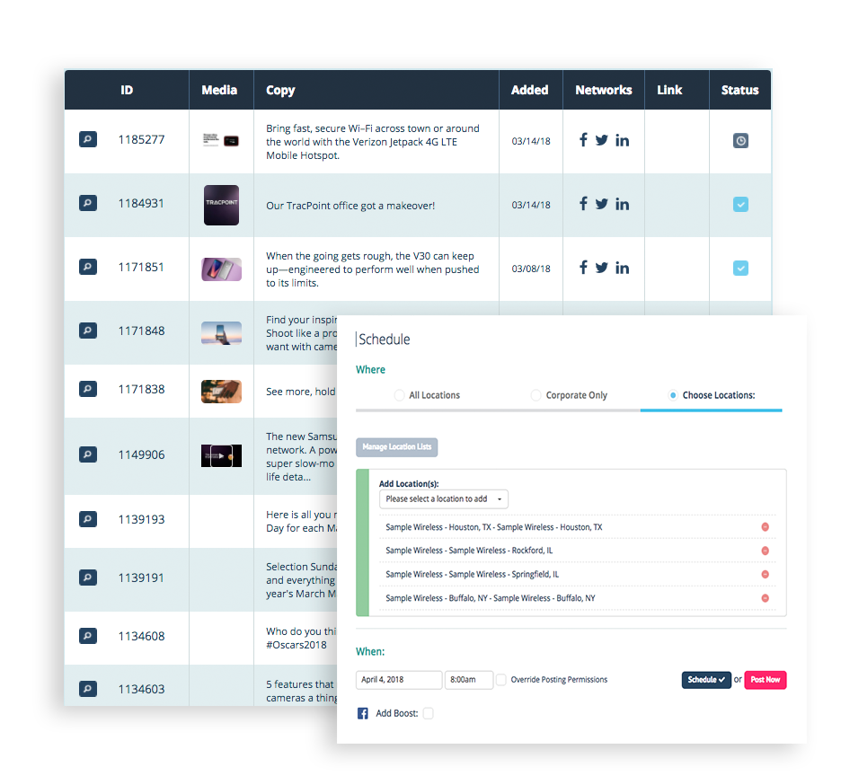 social media content