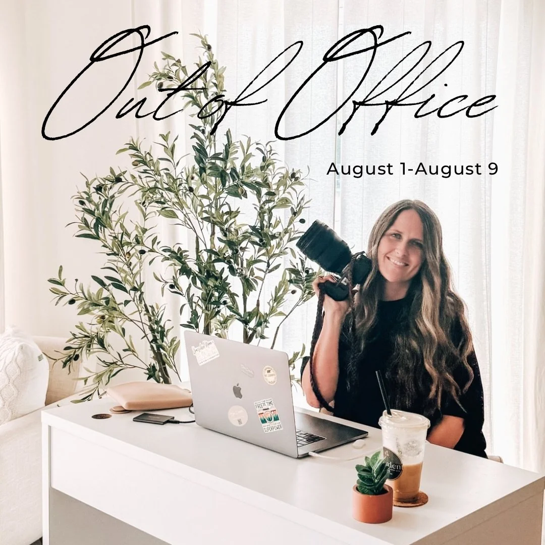 🤍 Out of Office | August 1&ndash;9 🤍

I&rsquo;m taking a little time away with my family and will be out of the office August 1&ndash;9.

During this time, I won&rsquo;t be responding to texts, emails, phone calls, website inquiries, or social medi
