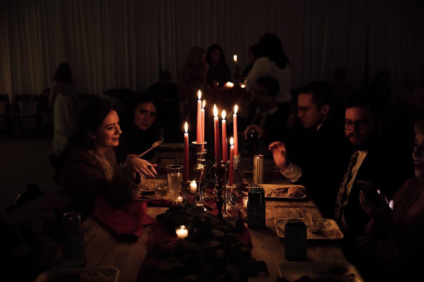 a candle-lit wedding reception is so romantic ✨