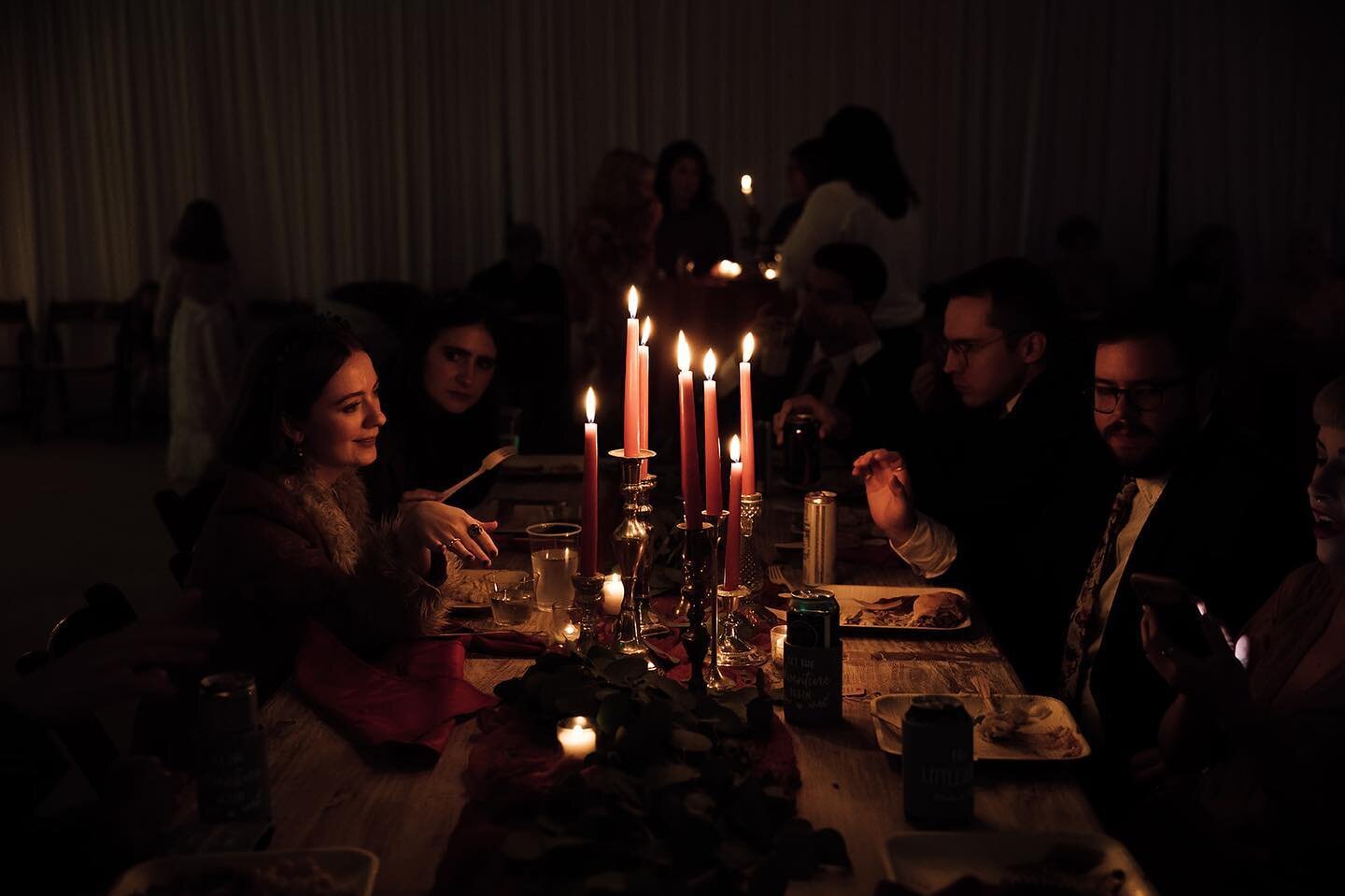 a candle-lit wedding reception is so romantic ✨