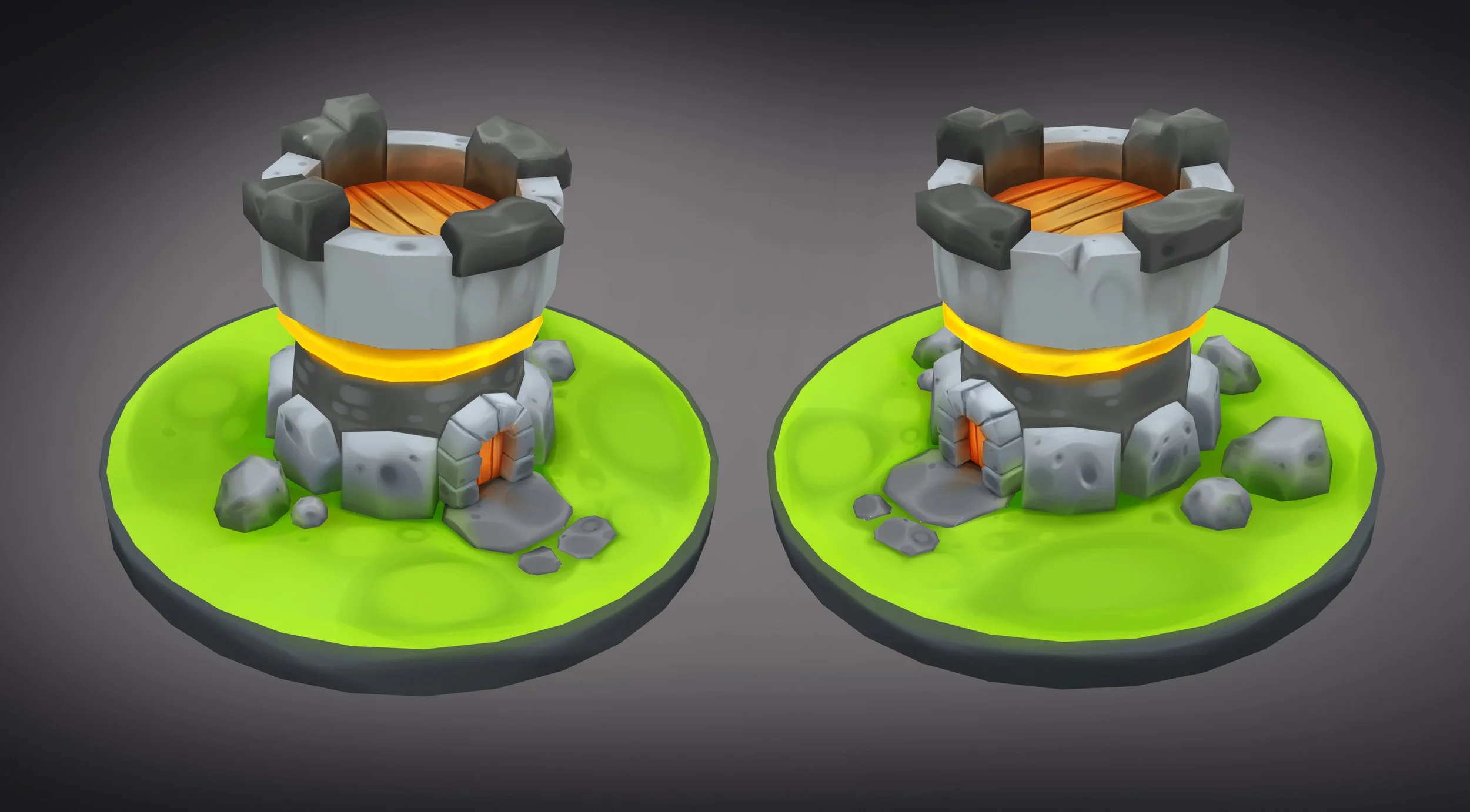 Custom painted textures and modelling lesson done!