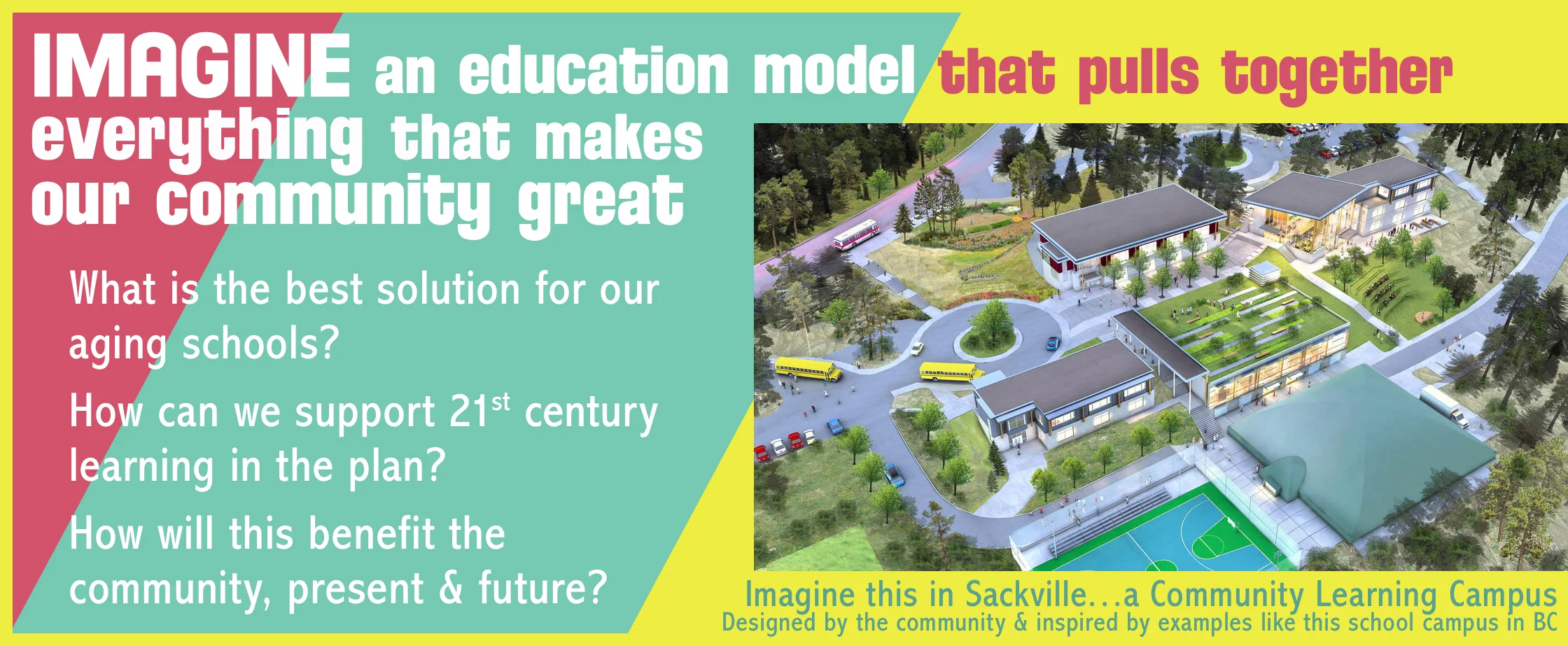 The community can work together to design amazing learning spaces in our town!