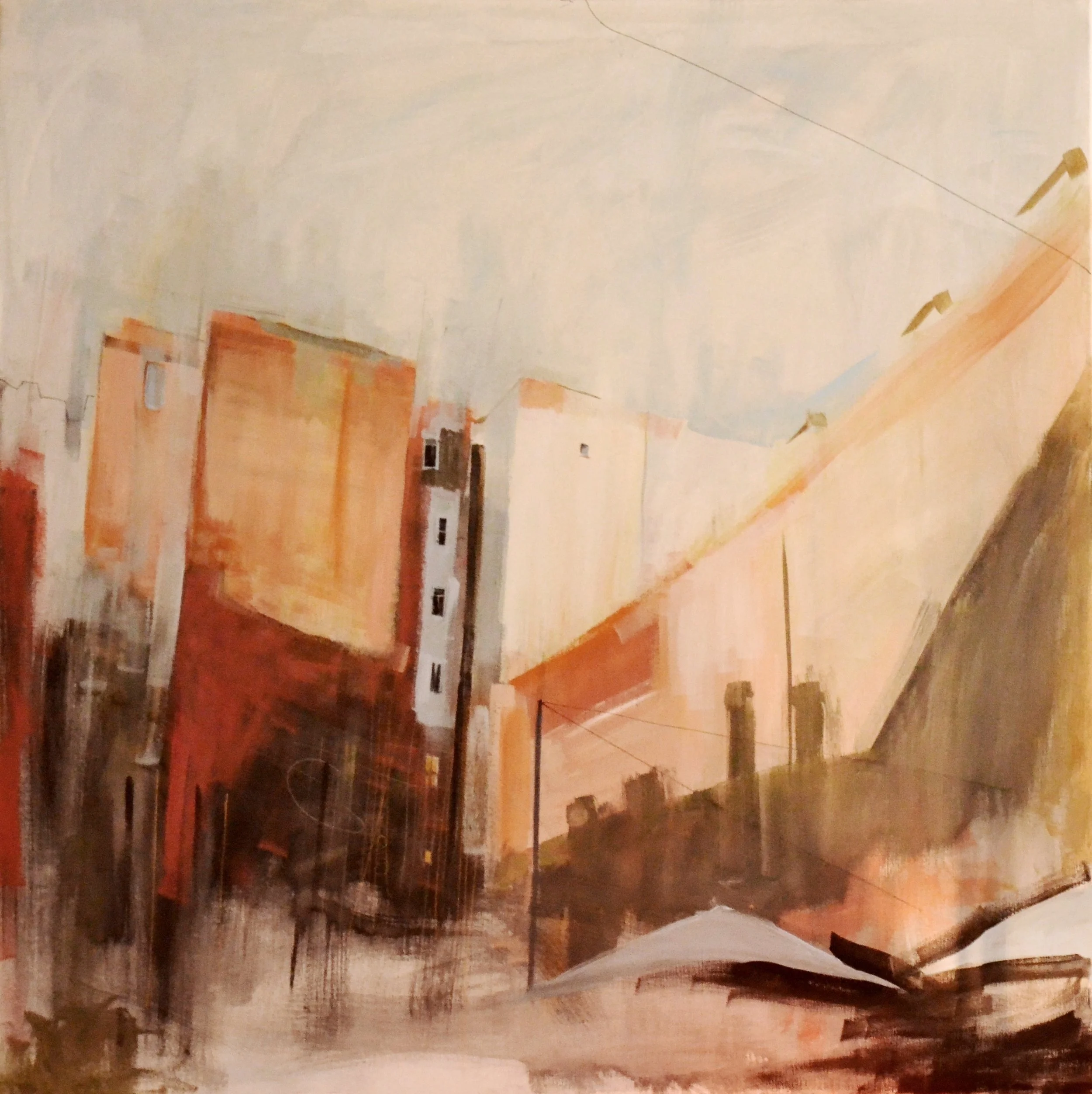 Kandallo Kert, Budapest. Acrylic on canvas 100 x 100cm