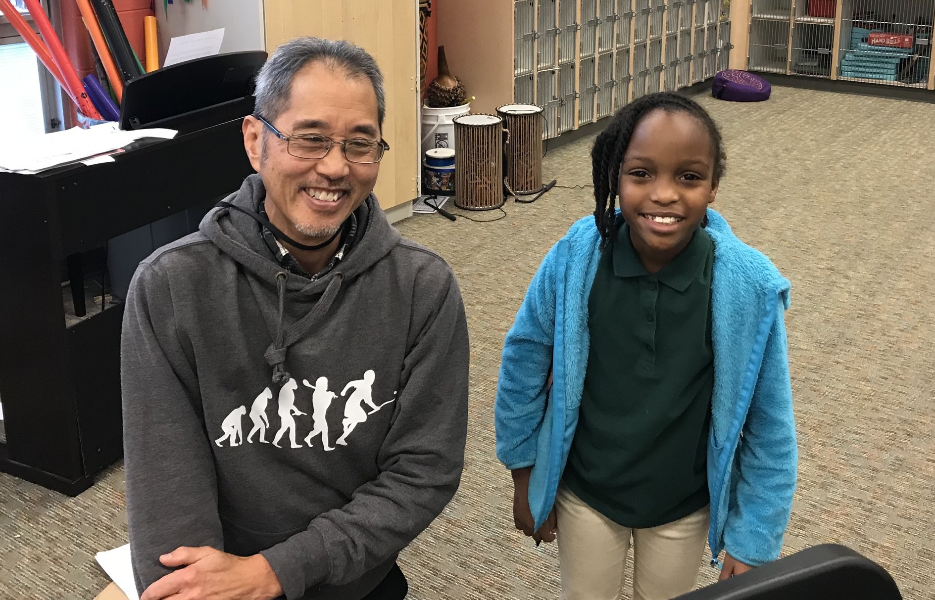 Mr. Choi (left) and Aleyah